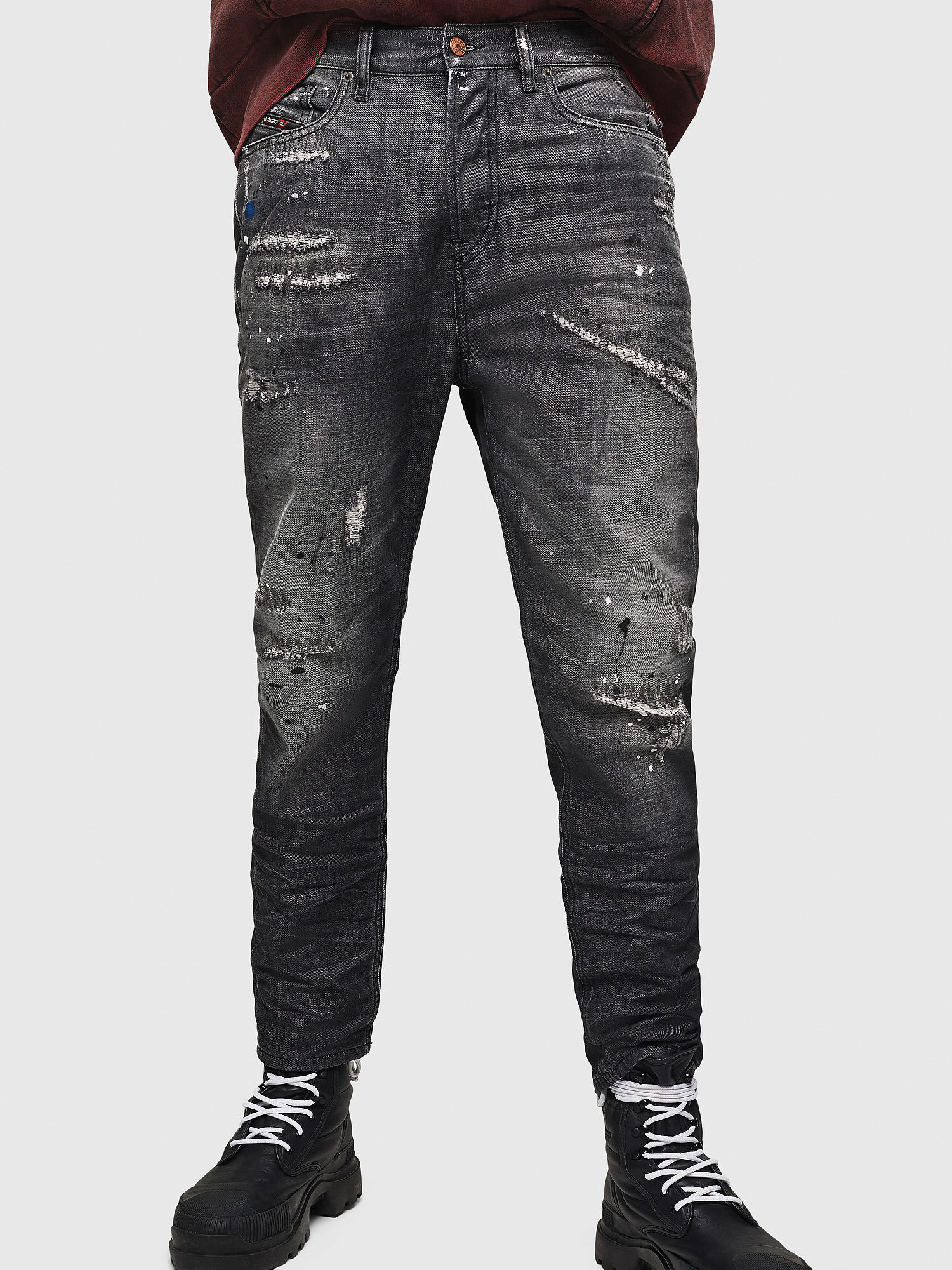D-VIDER 083AB Men: Carrot Black/Dark grey Jeans | Diesel