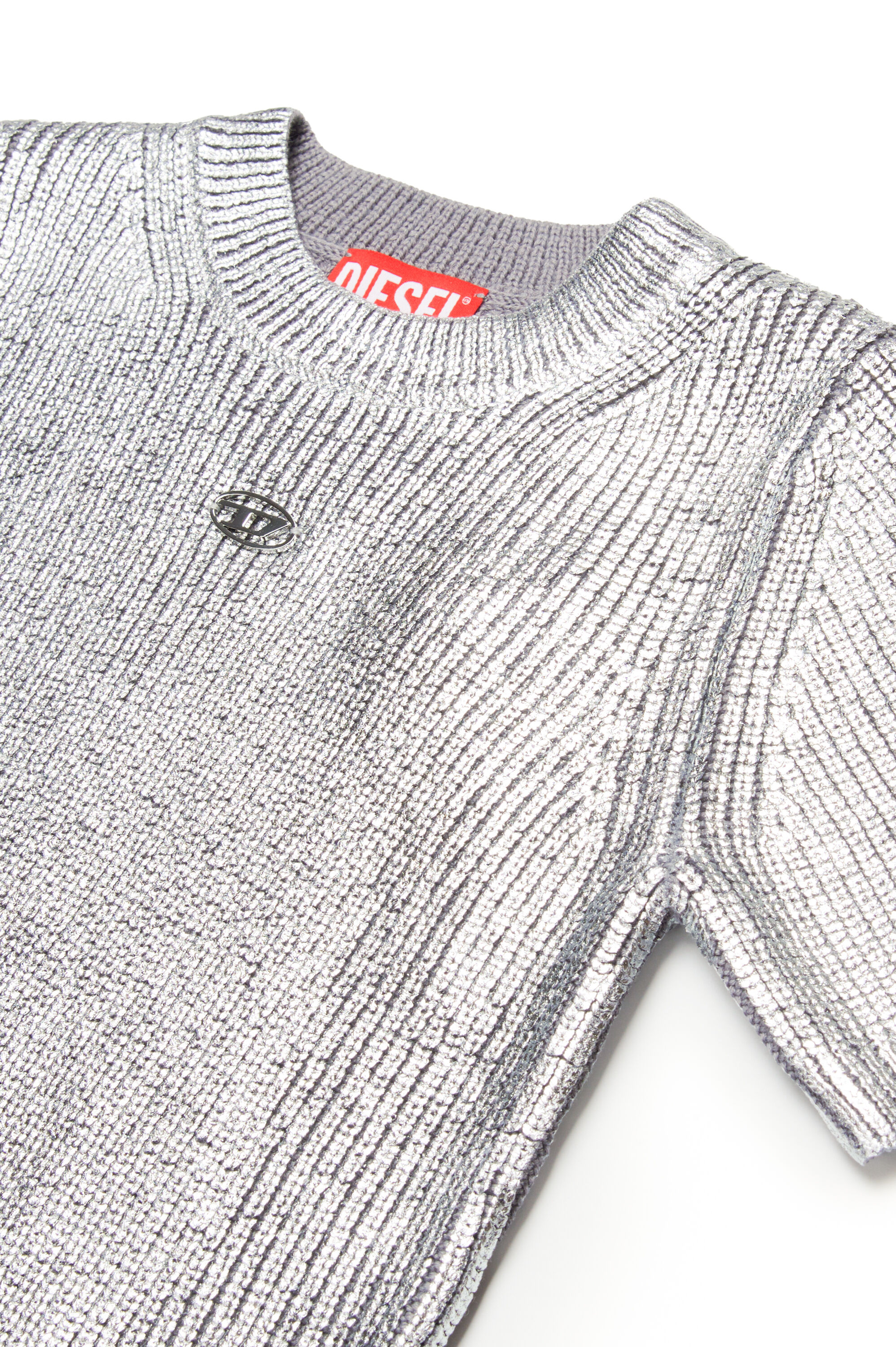 Metallic silver jumper cheap