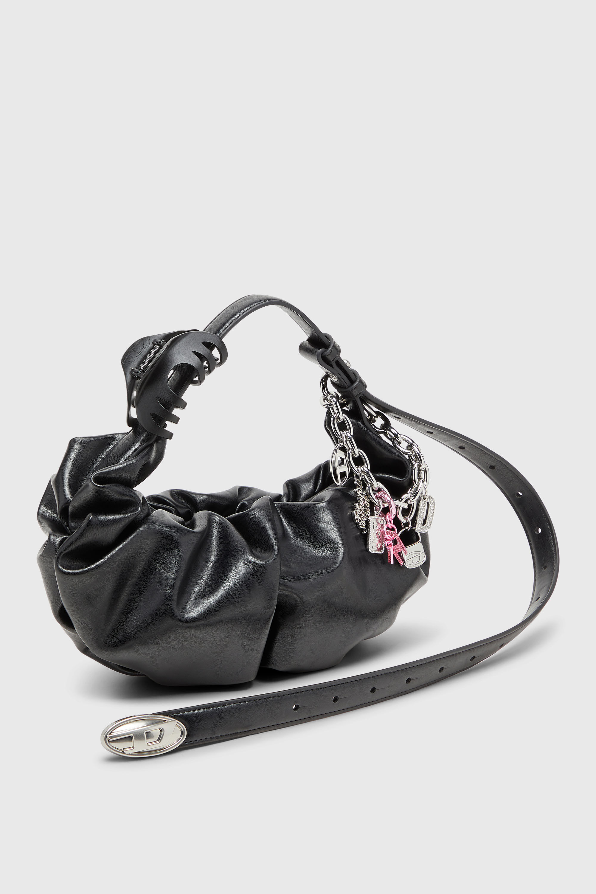 Women's Grab-D-Small scruched hobo bag | Black | Diesel {{Country}}