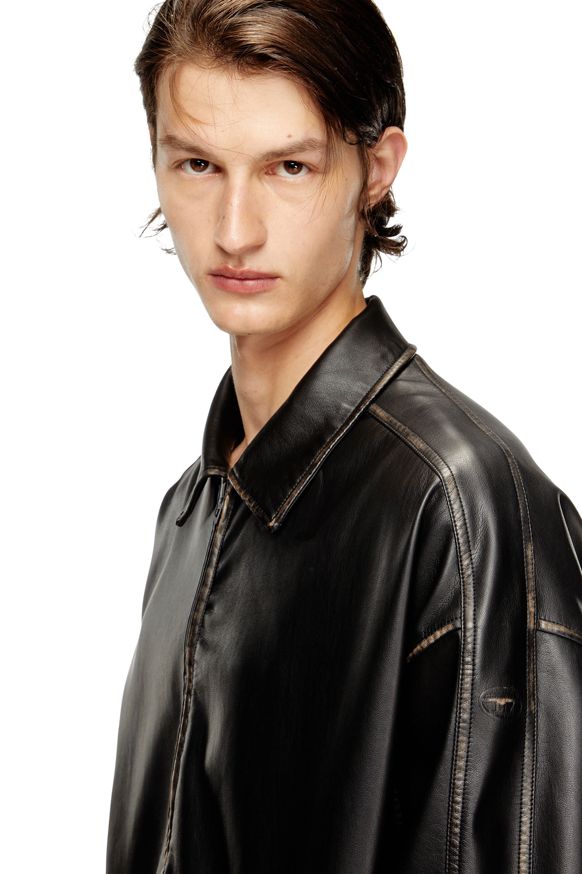 DIESEL ブラック ジャケット Women's Jacket in treated technical fabric | Black | Diesel