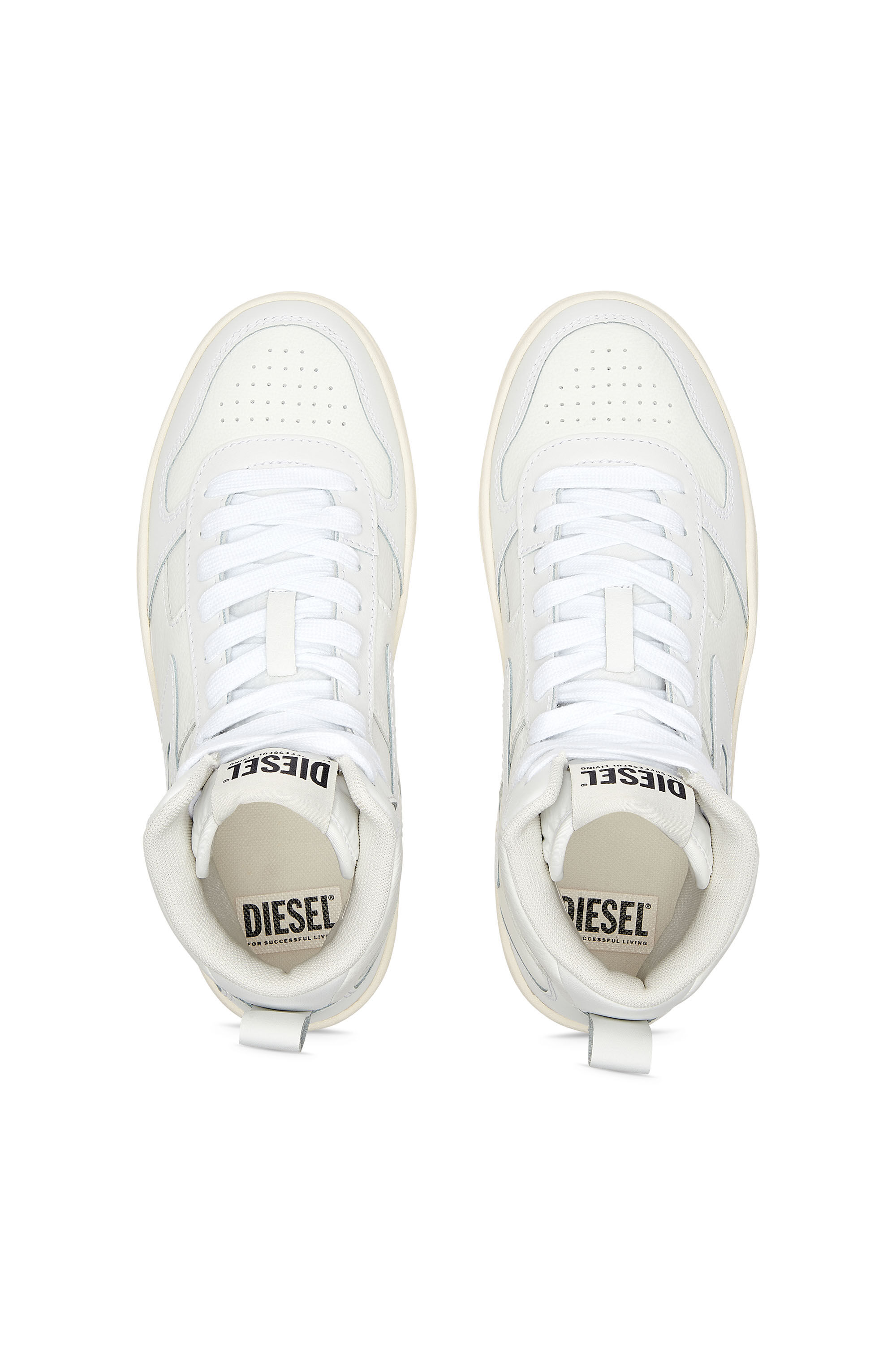 Diesel - S-UKIYO V2 LOW, Woman S-Ukiyo V2 Mid W - High-top sneakers with D branding in White - Image 4
