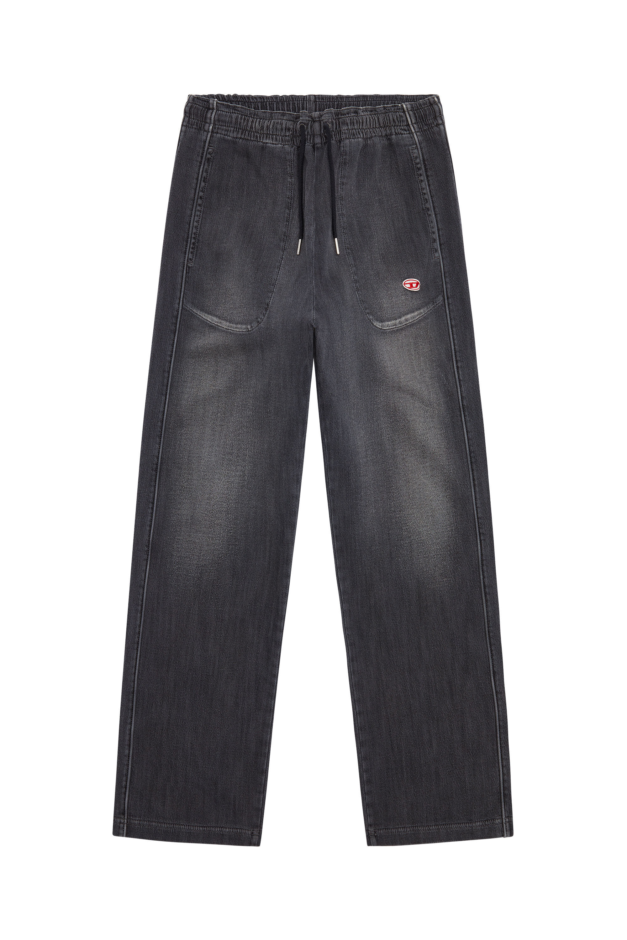 D-MARTIANS TRACK DENIM Man: Straight Black/grey Baggy Jeans | Diesel