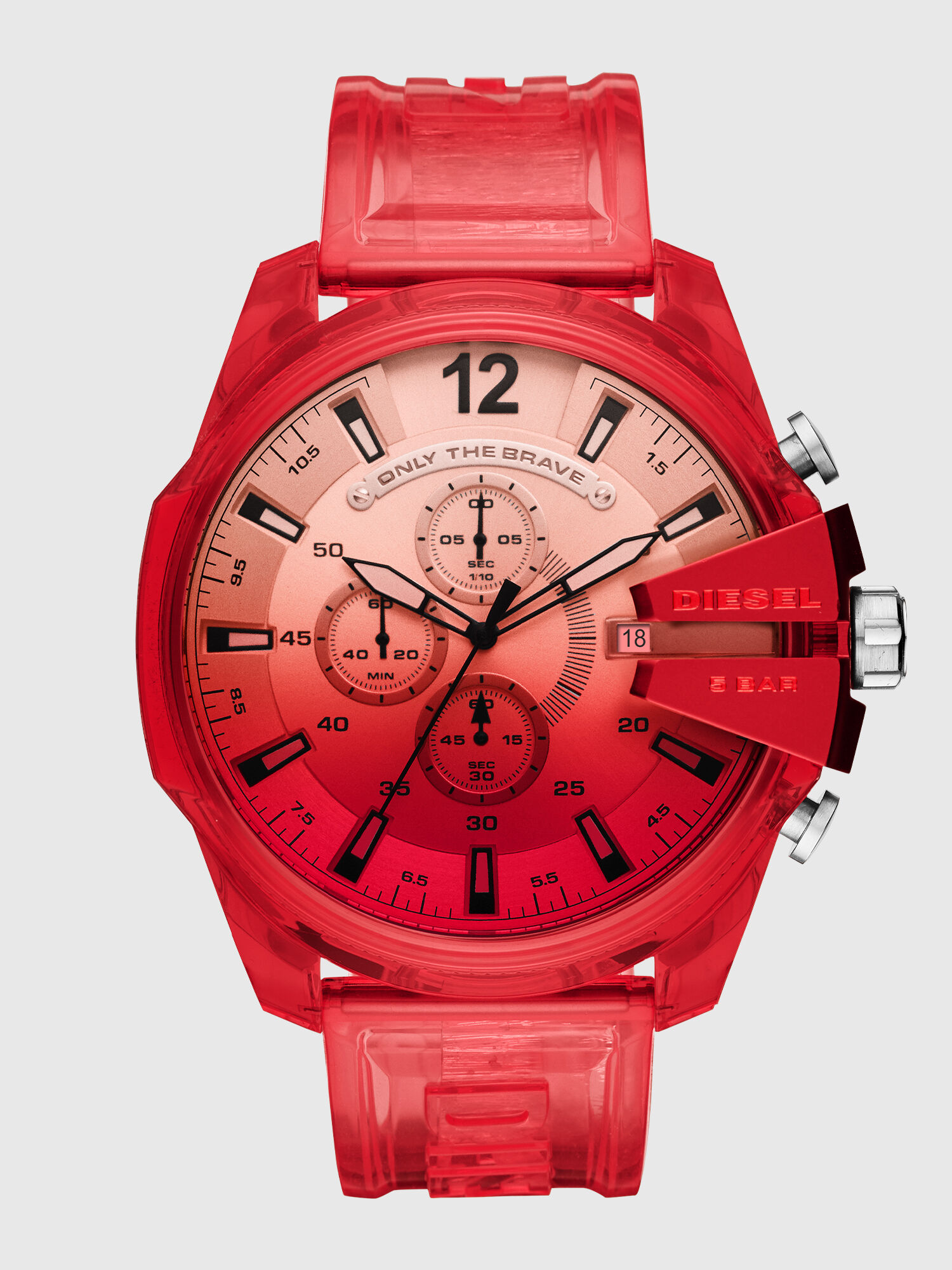 diesel watch red colour