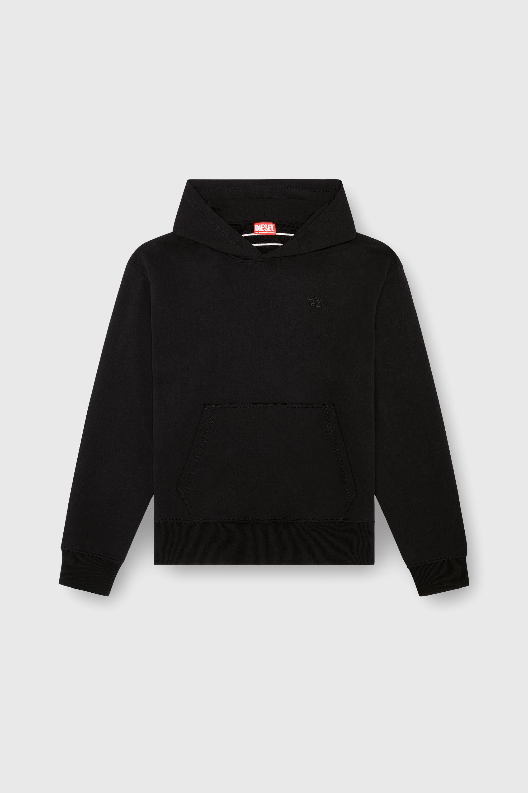 S-MACS-HOOD-MEGOVAL-D Men: Hoodie with back D logo | Diesel
