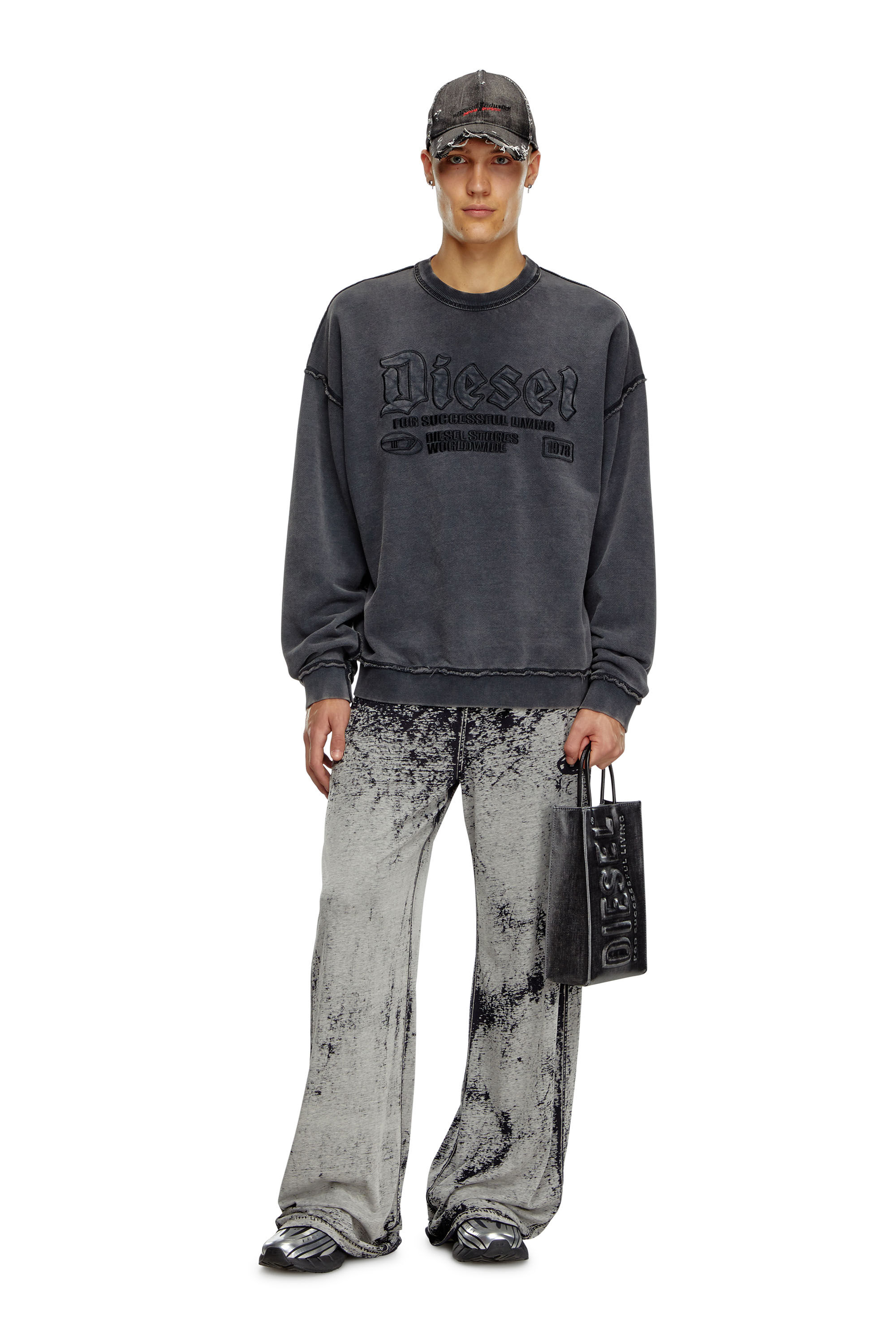 DSL 3D SHOPPER M X Dsl 3D M-PU tote bag with embossed logo