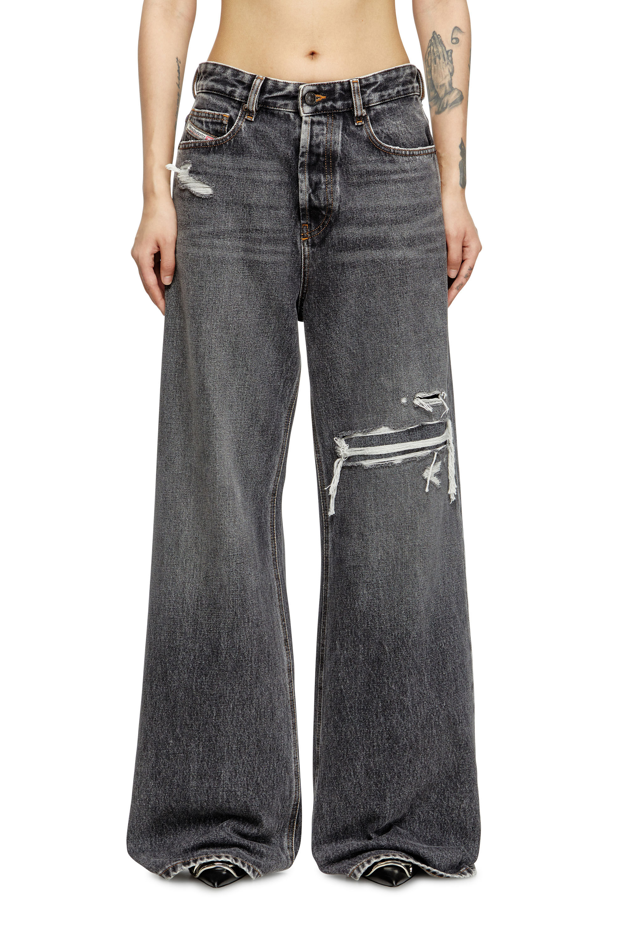1996 D-Sire Woman: Relaxed Black/Dark grey Baggy Jeans | Diesel