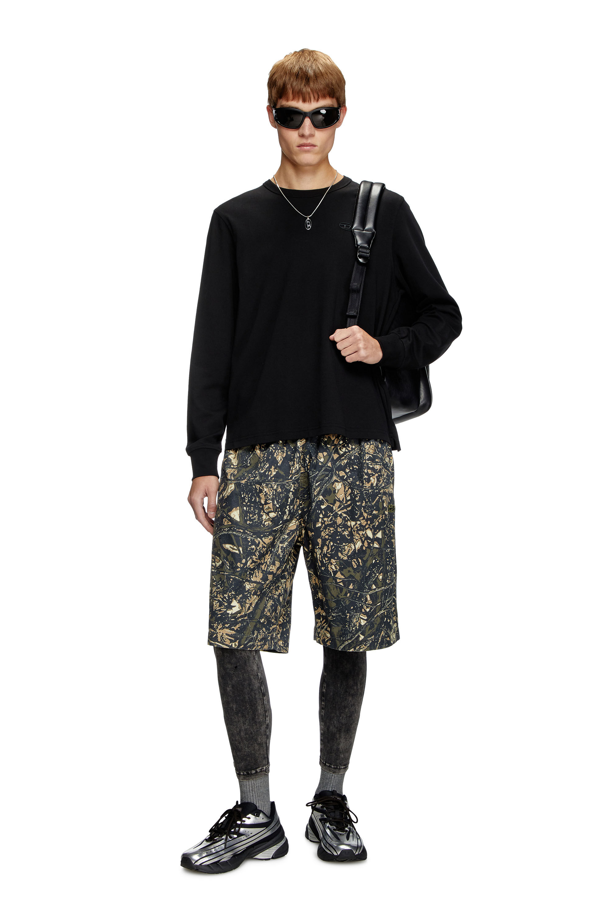 BORDERSatBALCONYPUFFSLEEVE TEE黒 SUBSIDIA-BARCIDE-SKYLINE-LONG-