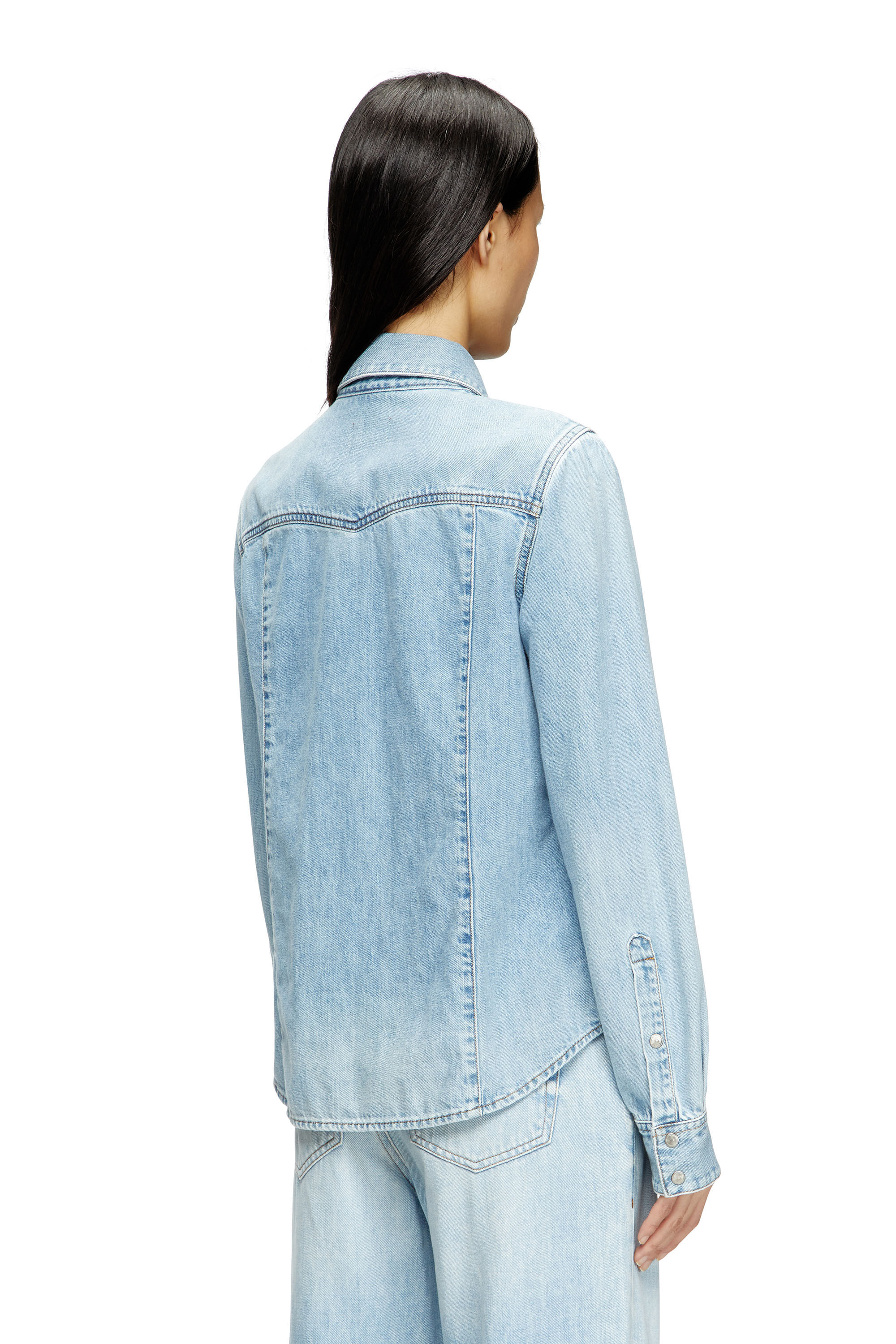 Women's Western shirt in denim | Blue | Diesel
