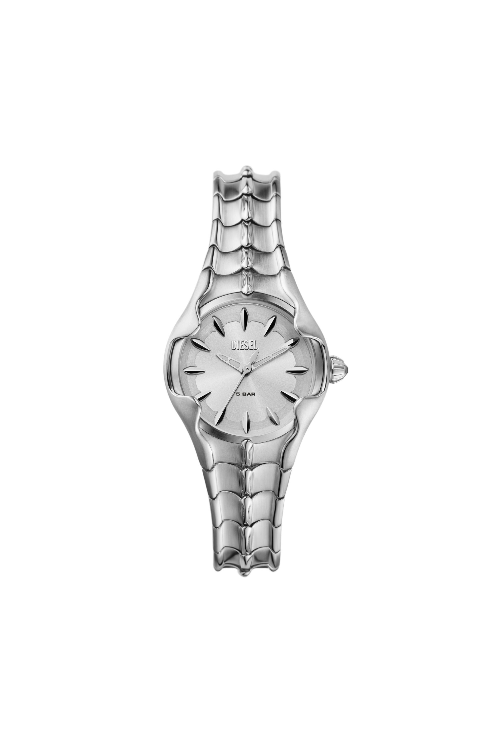 Women's Vert three-hand stainless steel watch | Silver | Diesel