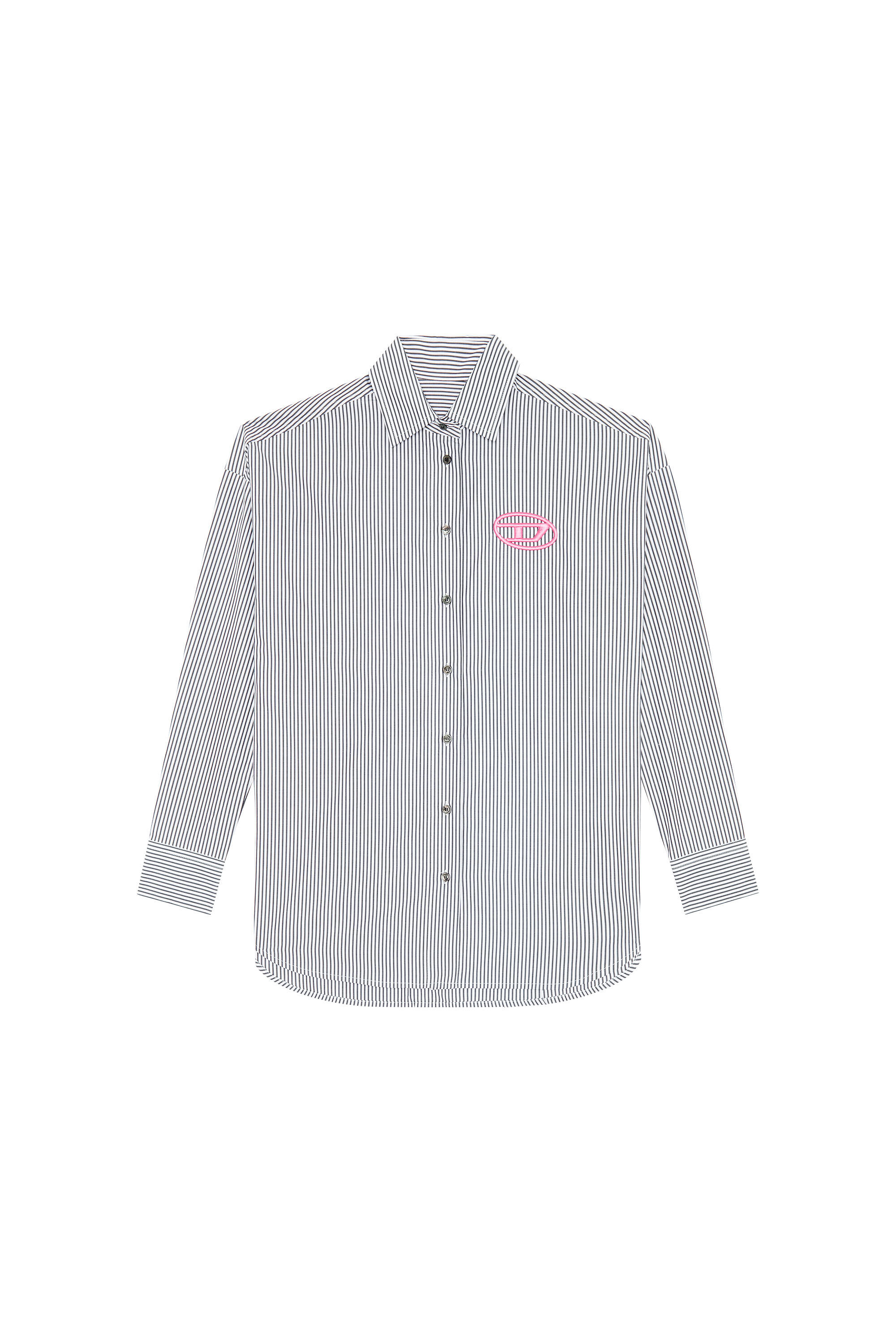 Women's Striped shirt with contrast embroidery | Multicolor | Diesel