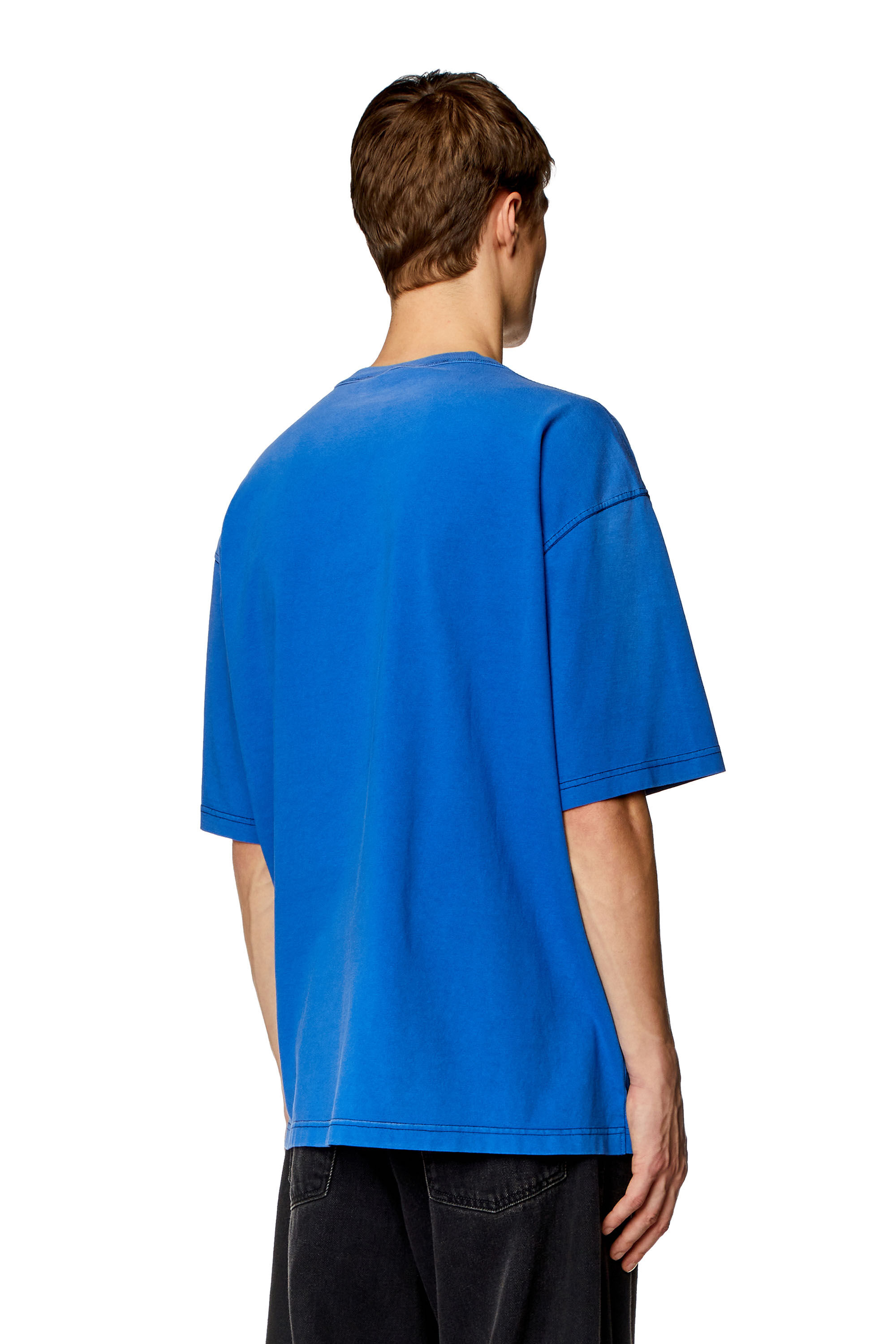 Men's Oversized T-shirt with Diesel Lies logo | Blue | Diesel