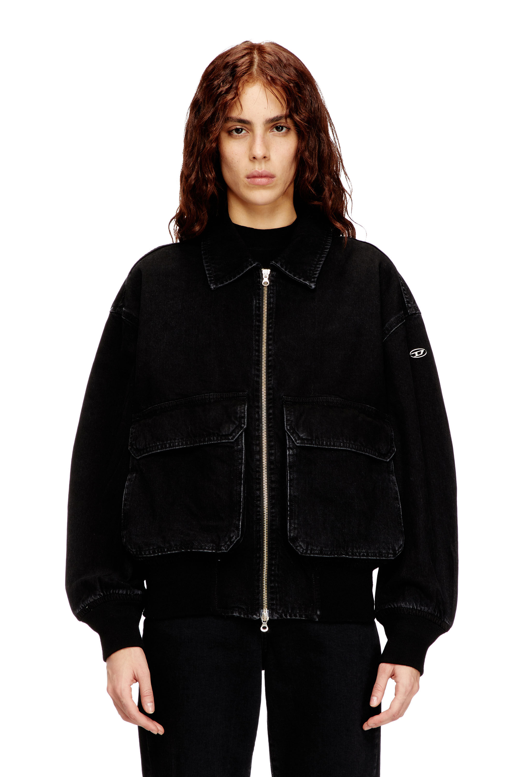Women's Jacket in denim | Black | Diesel {{Country}}