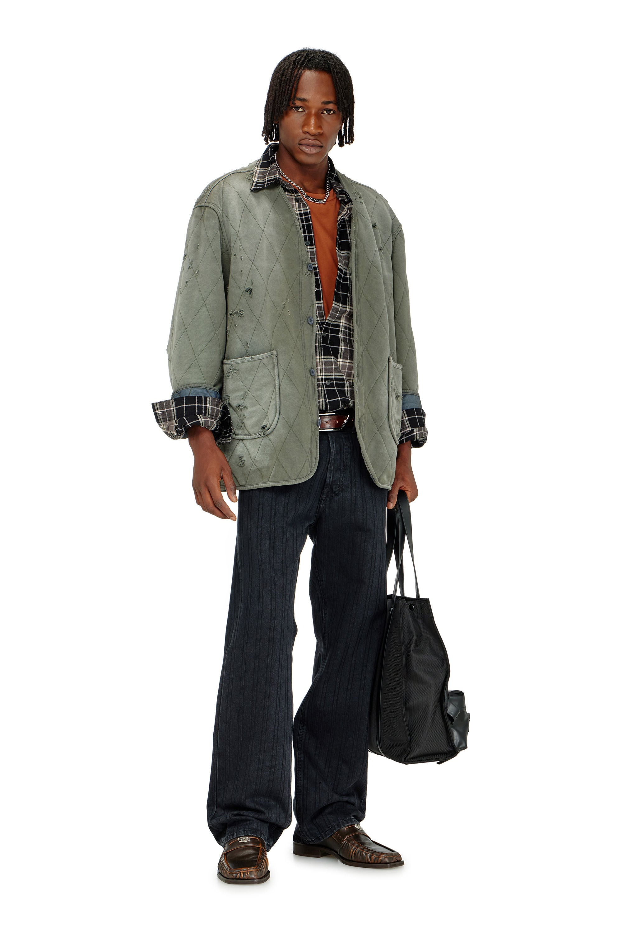 Diesel - Man's Relaxed Jeans 1980 D-Eeper 09Q12, Black/Dark grey - 1