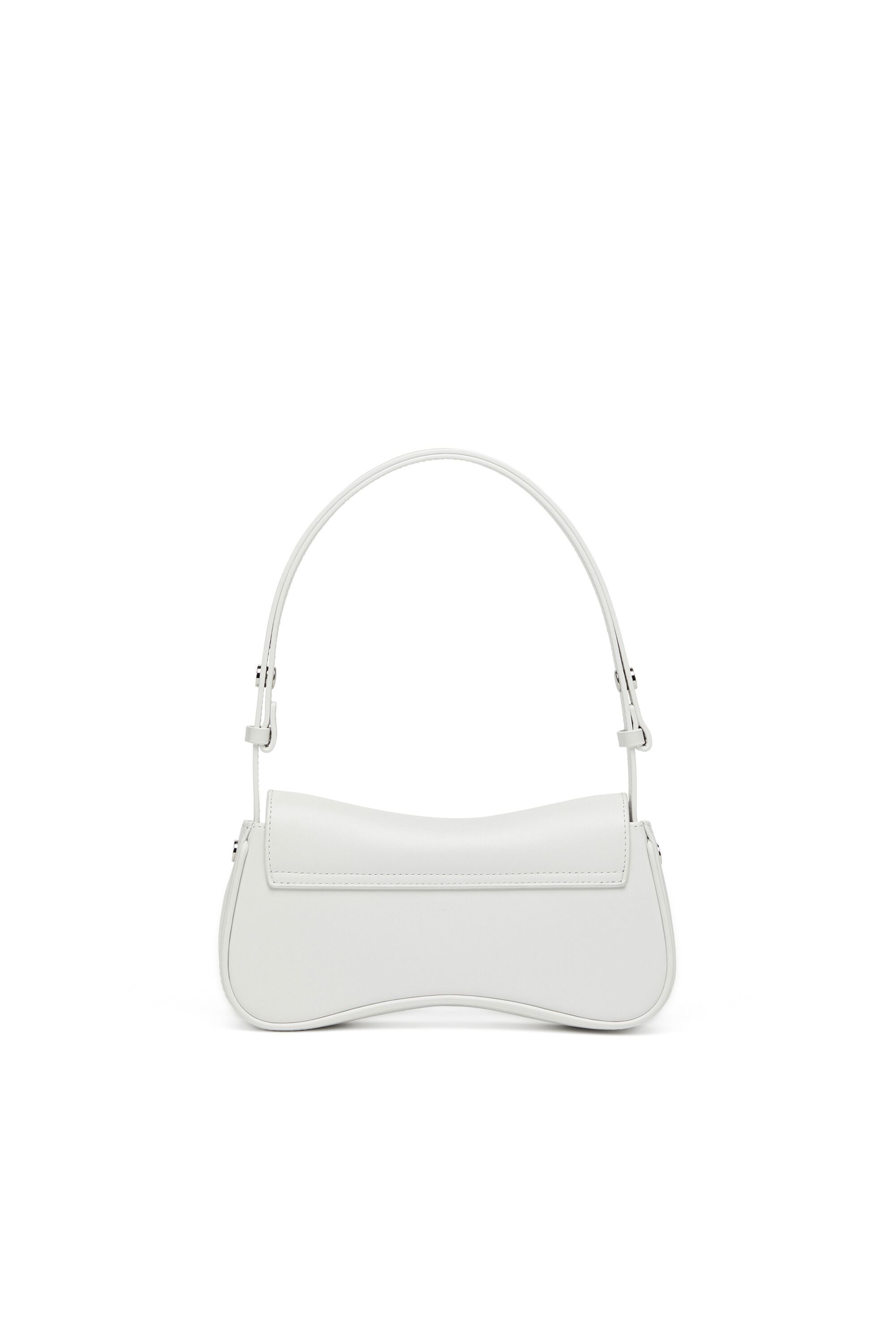 Diesel - PLAY CLUTCH, Woman's Play-Semi gloss leather shoulder bag in White - 3