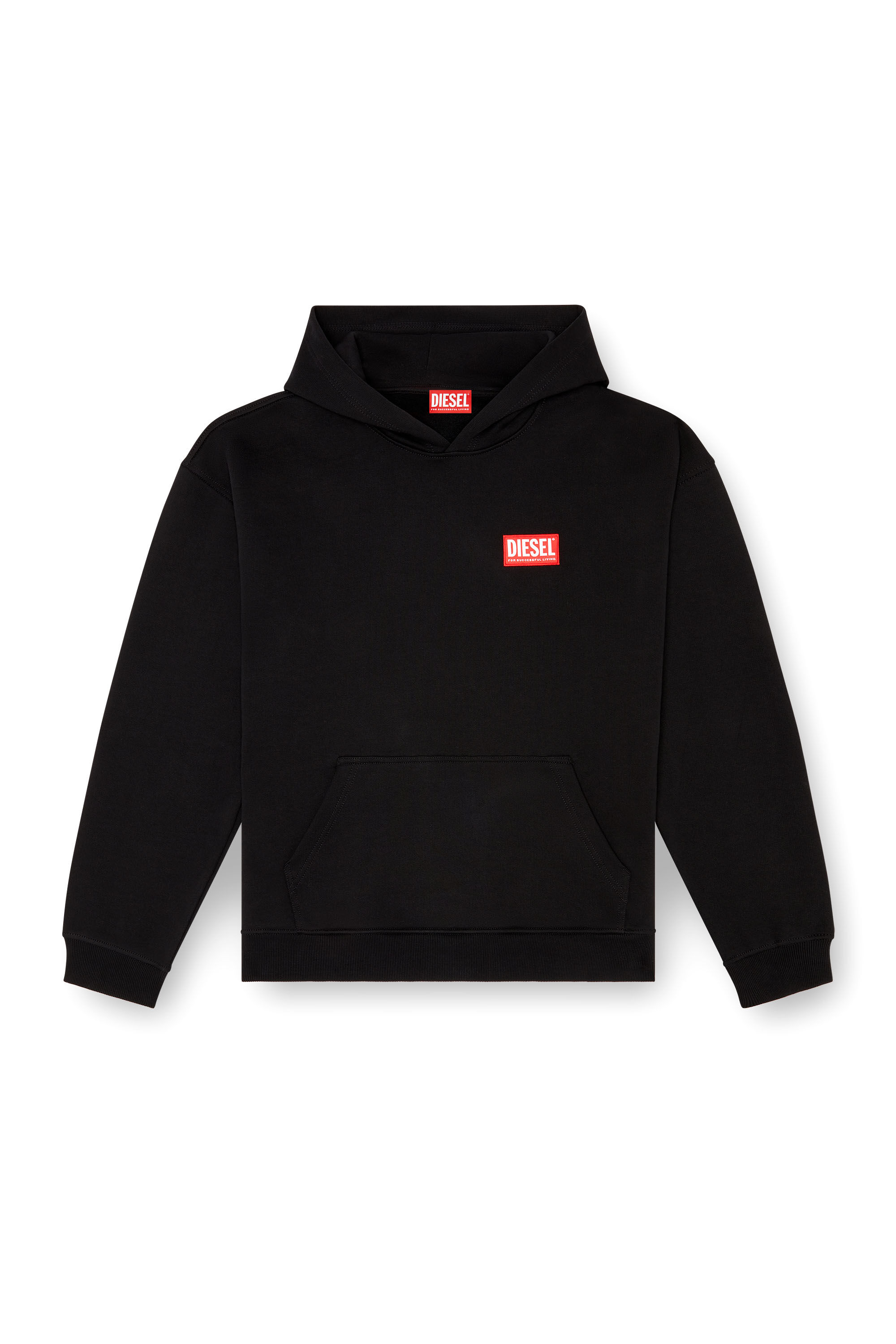 Men s Hoodie with Diesel label Black Diesel