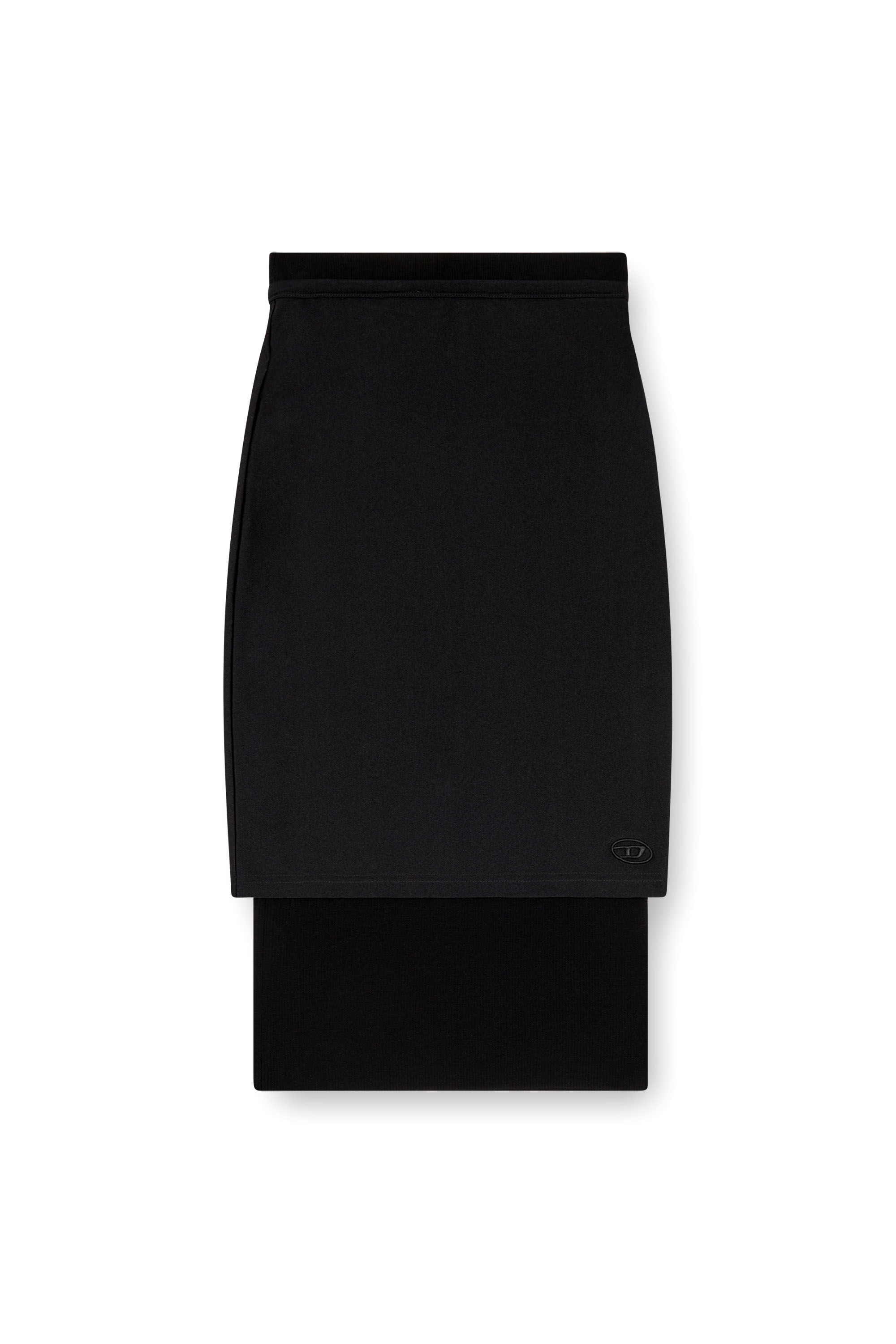 Women s Pencil skirt in wool and stretch fabric Black Diesel