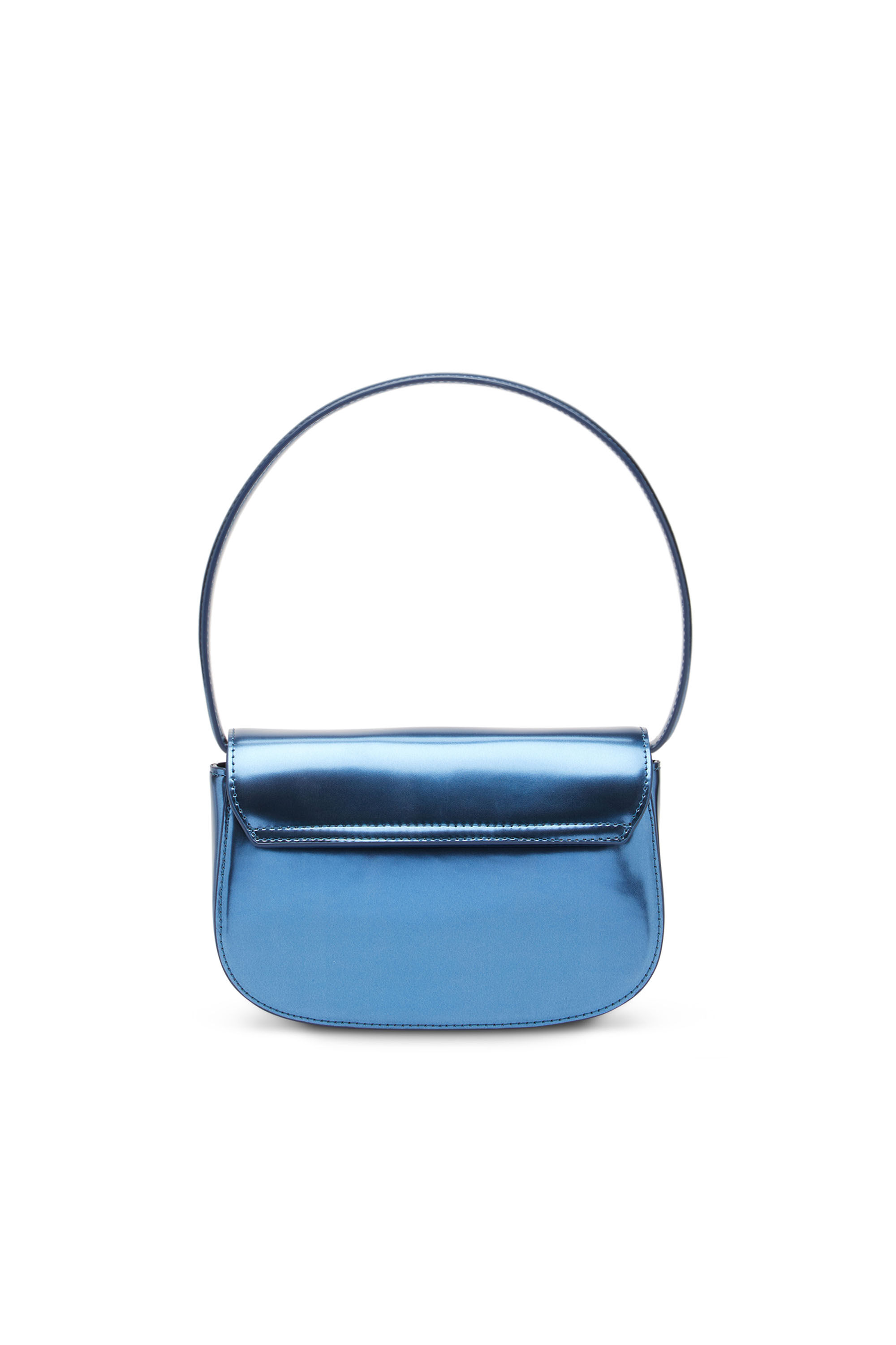 Women's 1DR-Iconic shoulder bag in mirrored leather | Blue