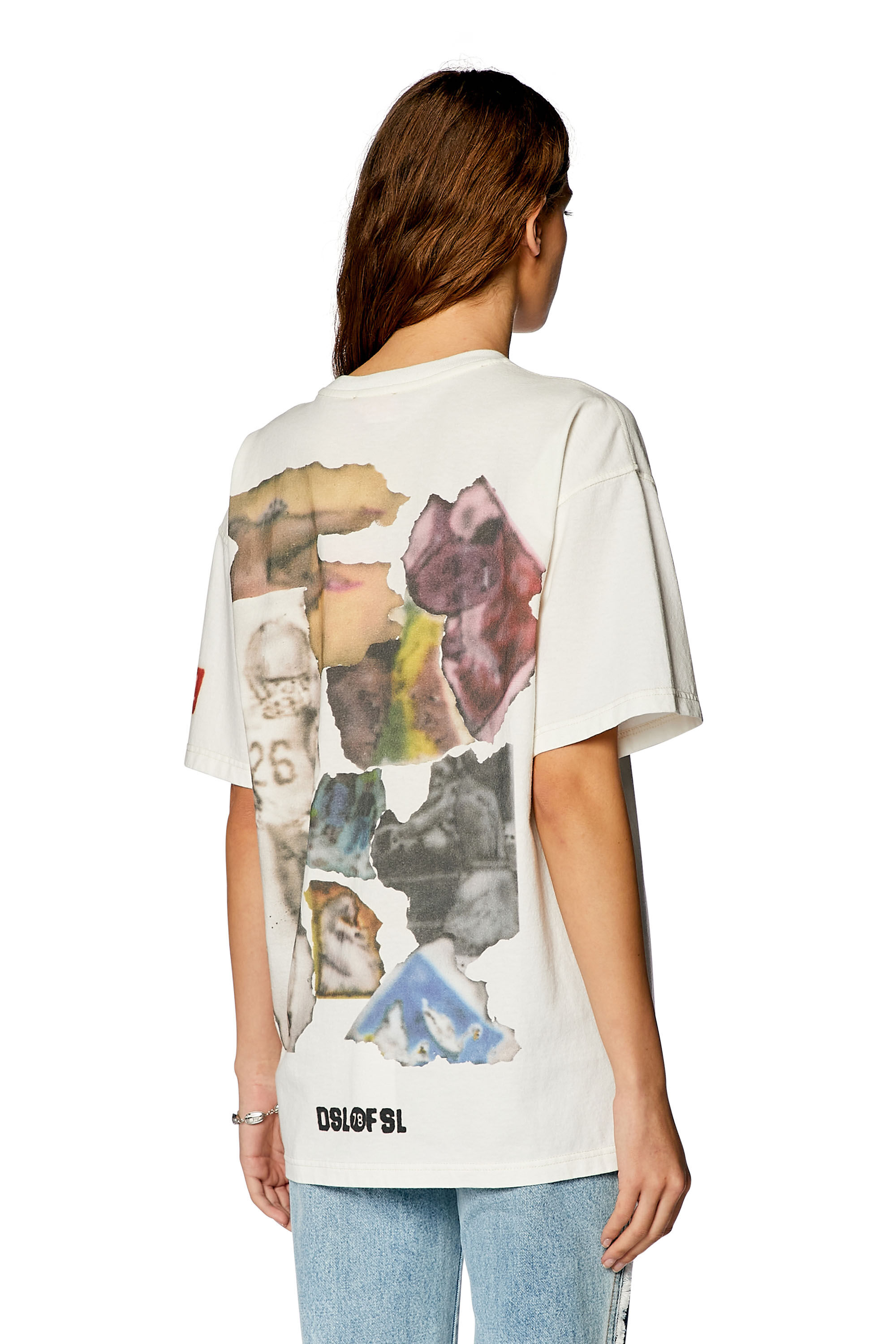 Oversized graphic t-shirt with airbrush body prints | White | Diesel