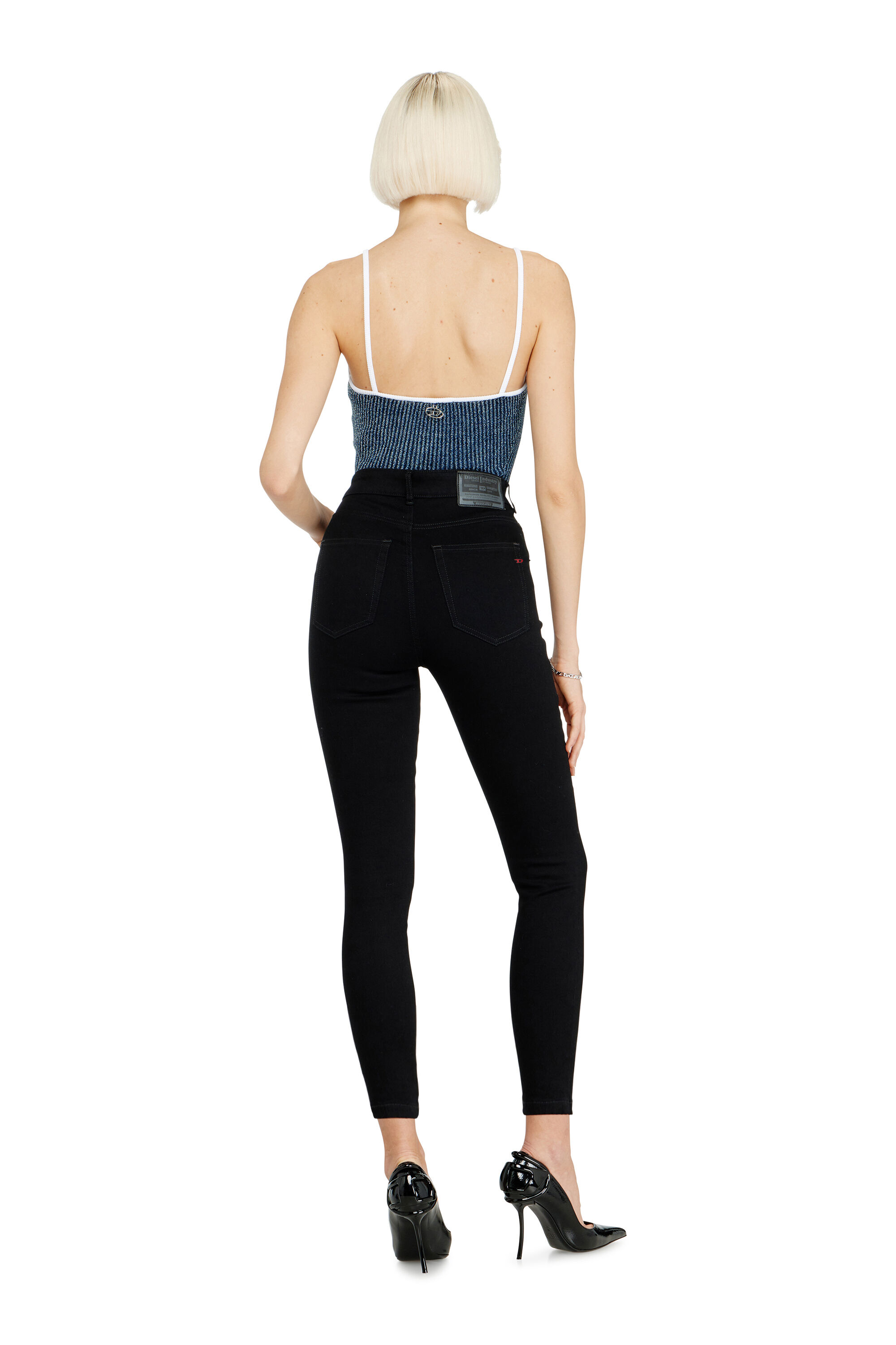 DIESEL slandy スキニーデニム Women's Skinny Jeans | Black/Dark grey | Diesel 2017 Slandy