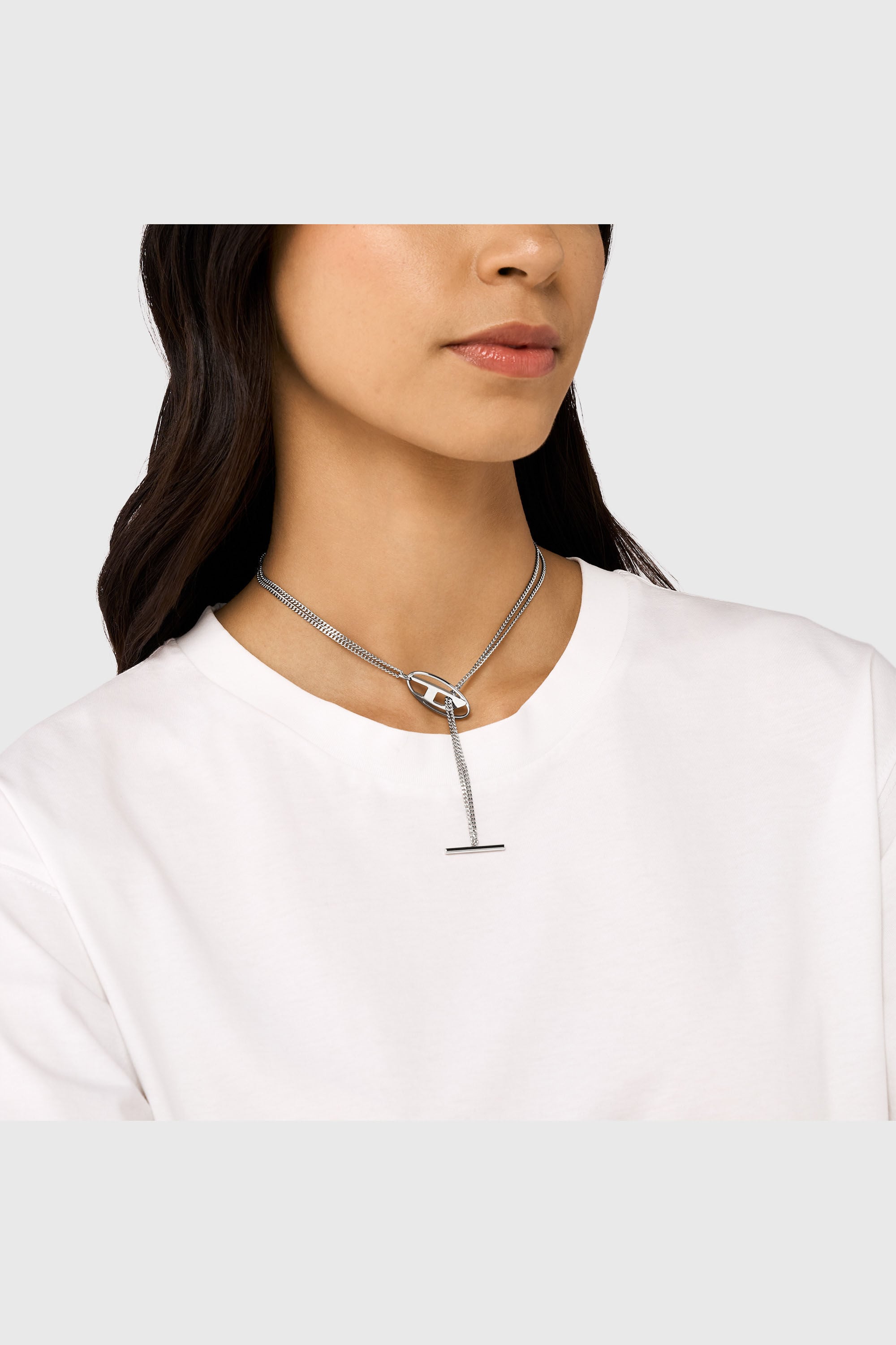 Women's Stainless Steel Chain Necklace | Silver | Diesel {{Country}}