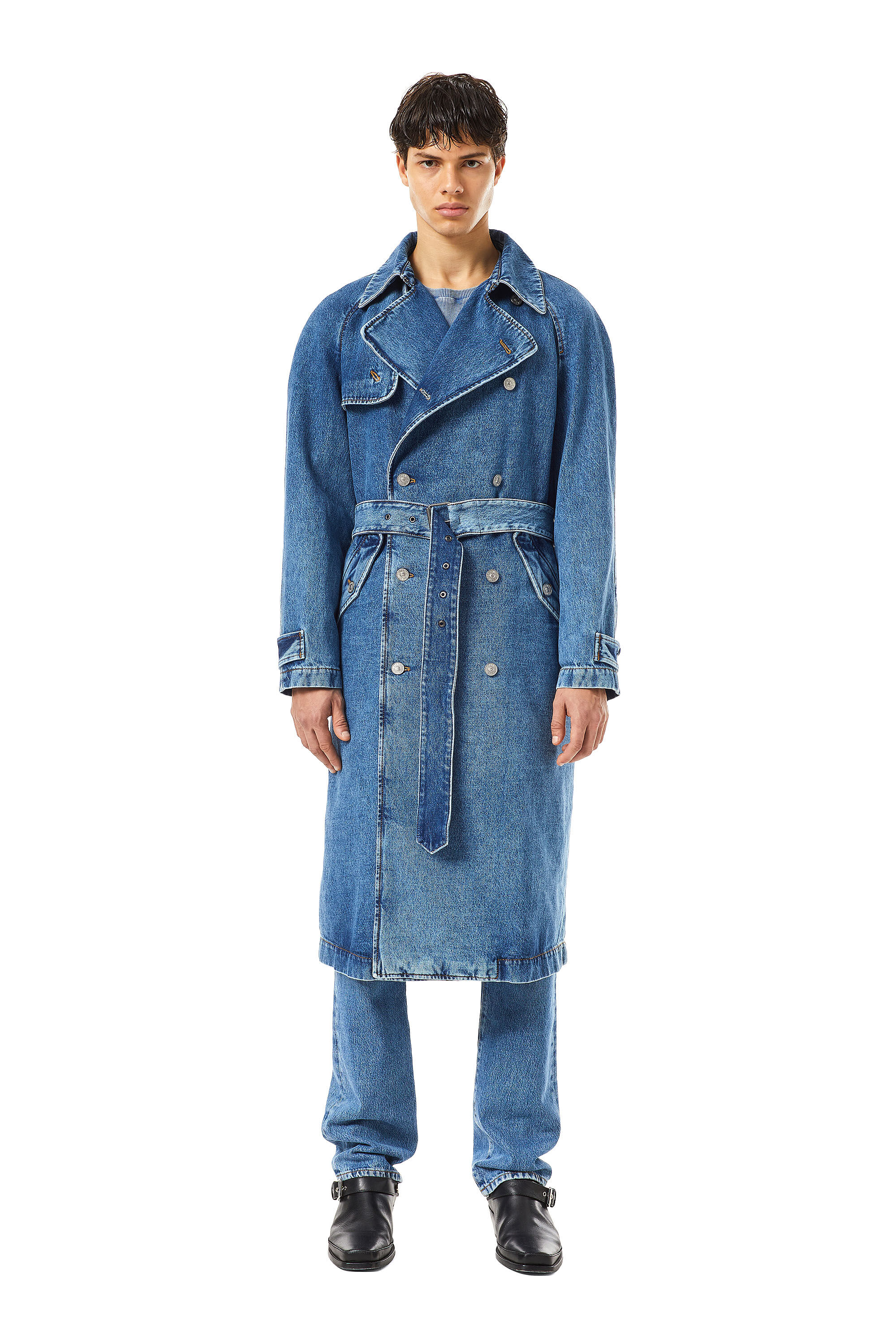 Jean trench best sale coat