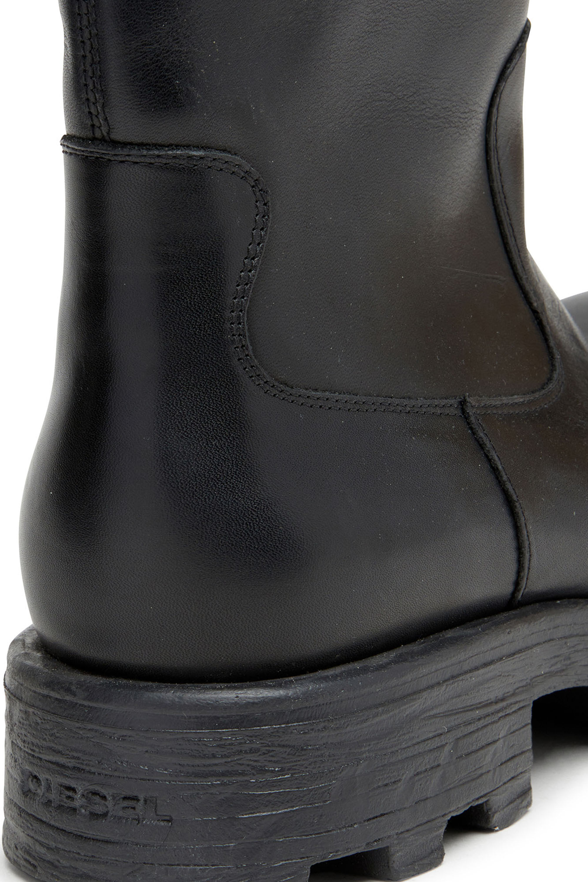 Women's D-Hammer-Cut-out leather boots with logo hardware | Black