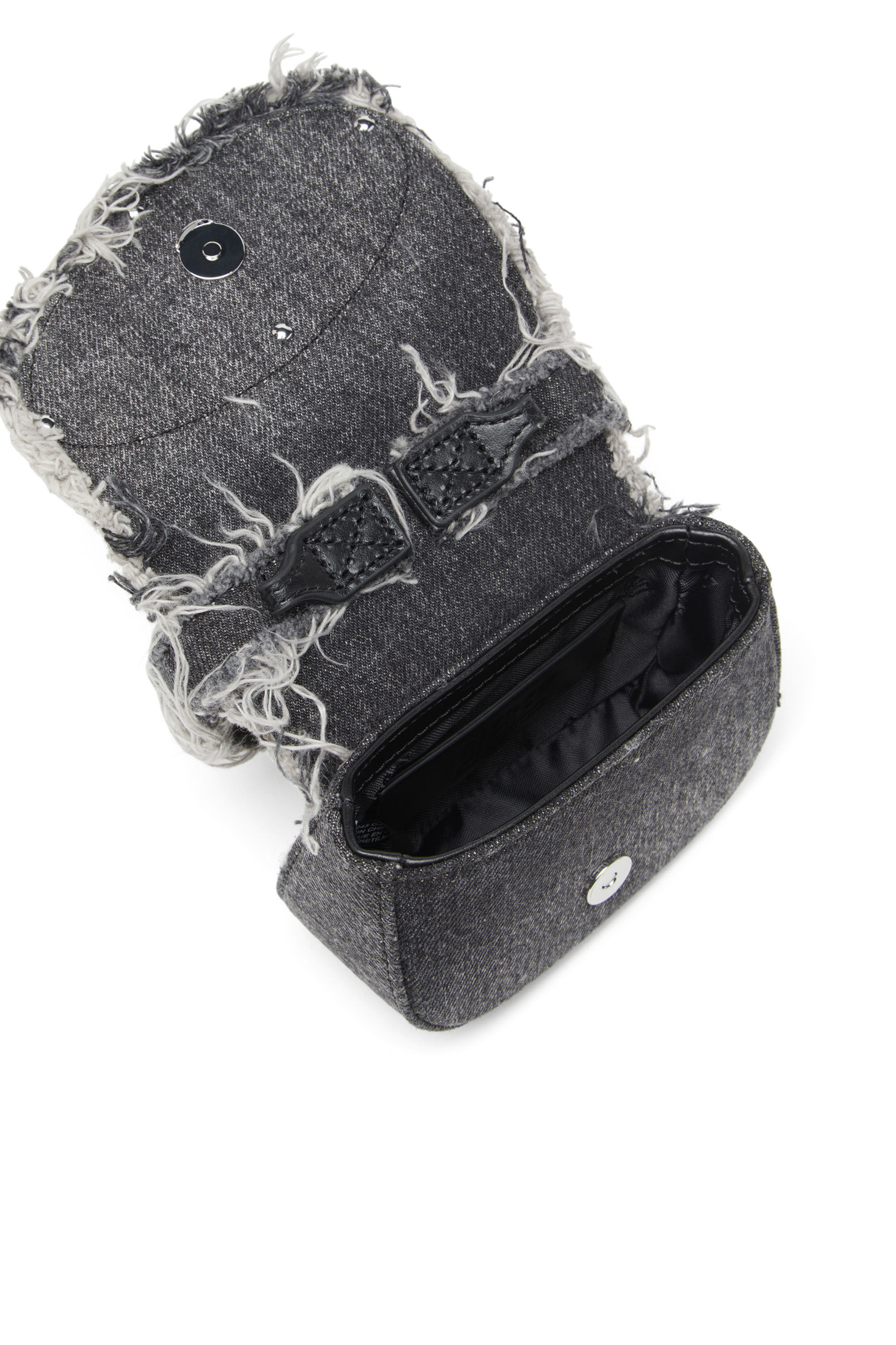 Women's 1DR XS-Iconic mini bag in denim and crystals | Black | Diesel