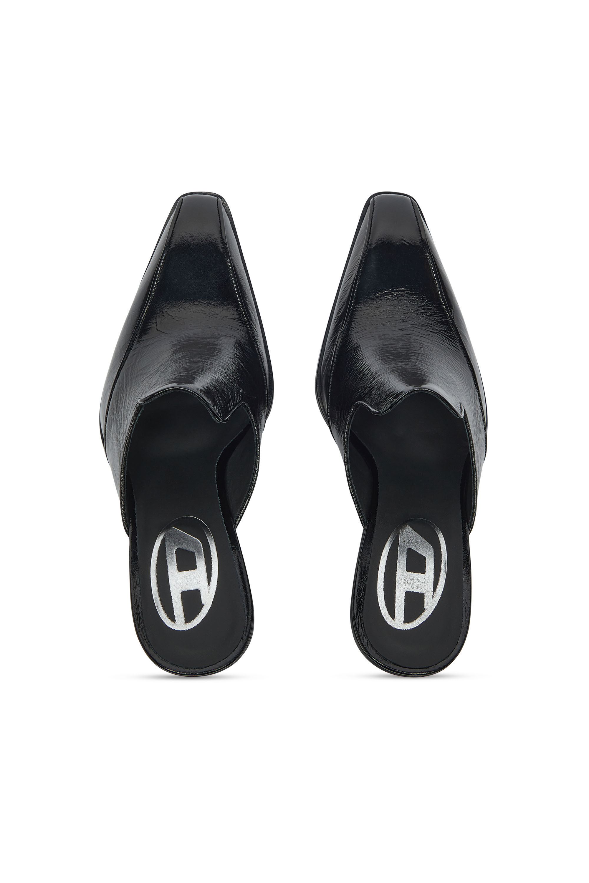 Diesel - D-LUFFY-75-MULE, Woman's D-Luffy - Western-style mules in patent leather in Black - 4