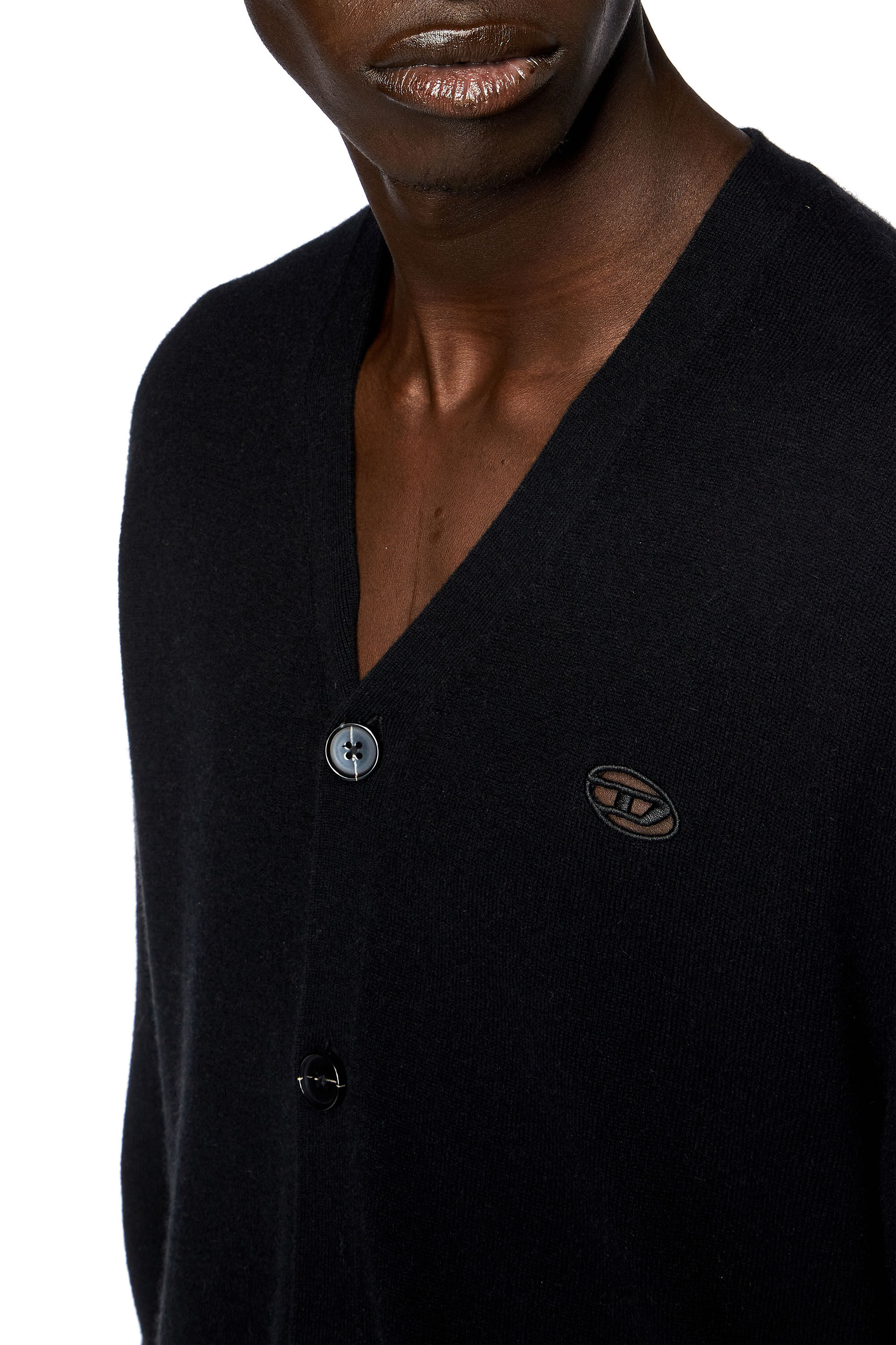 Men's Wool and cashmere cardigan | Black | Diesel