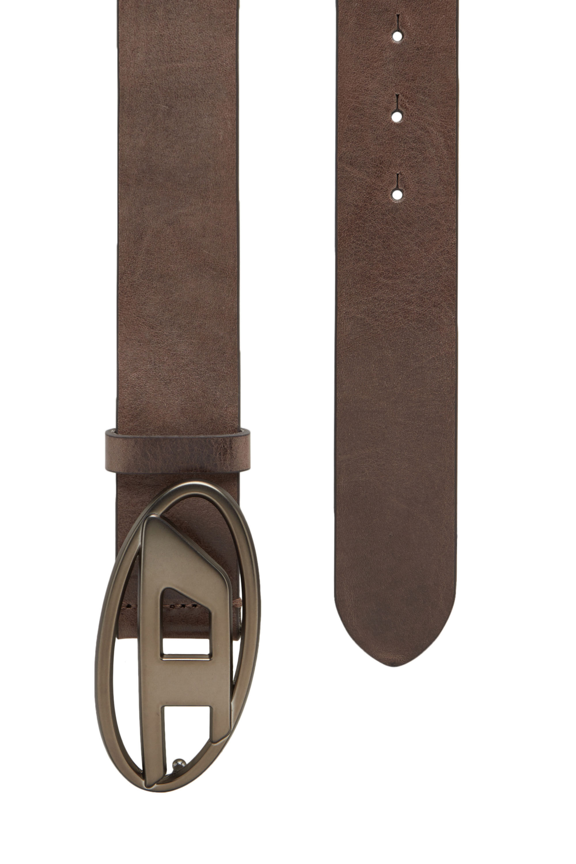 Women's Leather belt with tonal buckle | Brown | Diesel