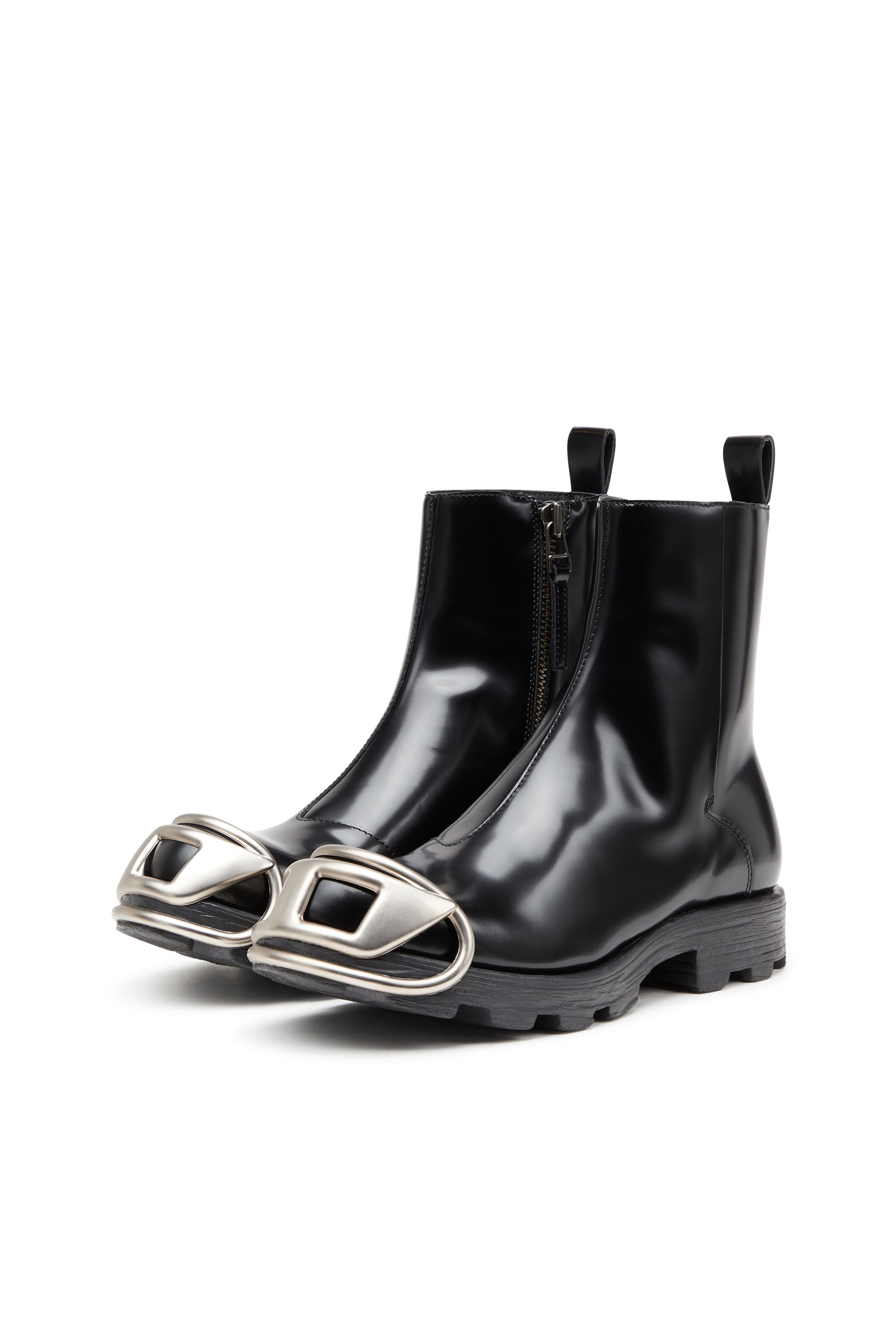 Men's D-Hammer-Leather Chelsea boots with Oval D toe caps | Black 