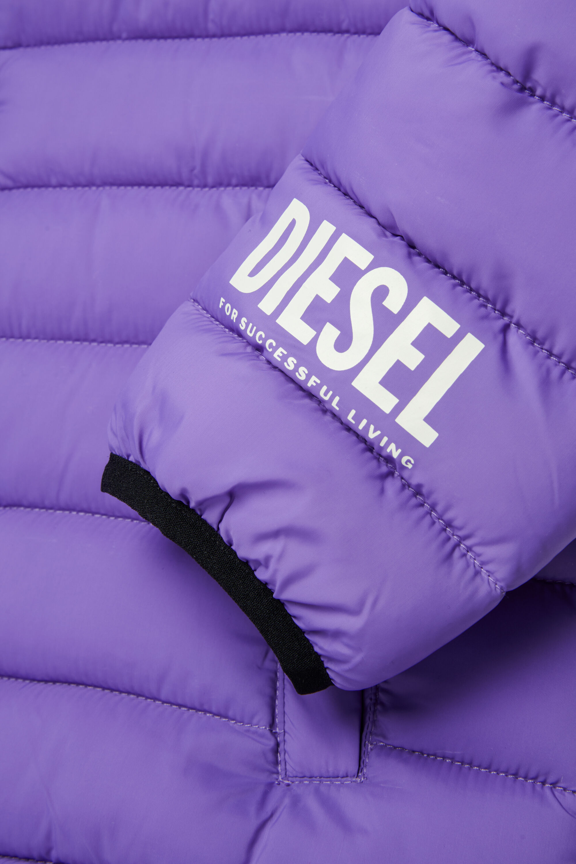 Diesel - JSTONY, Unisex's Nylon puffer jacket with hood in Violet - 4