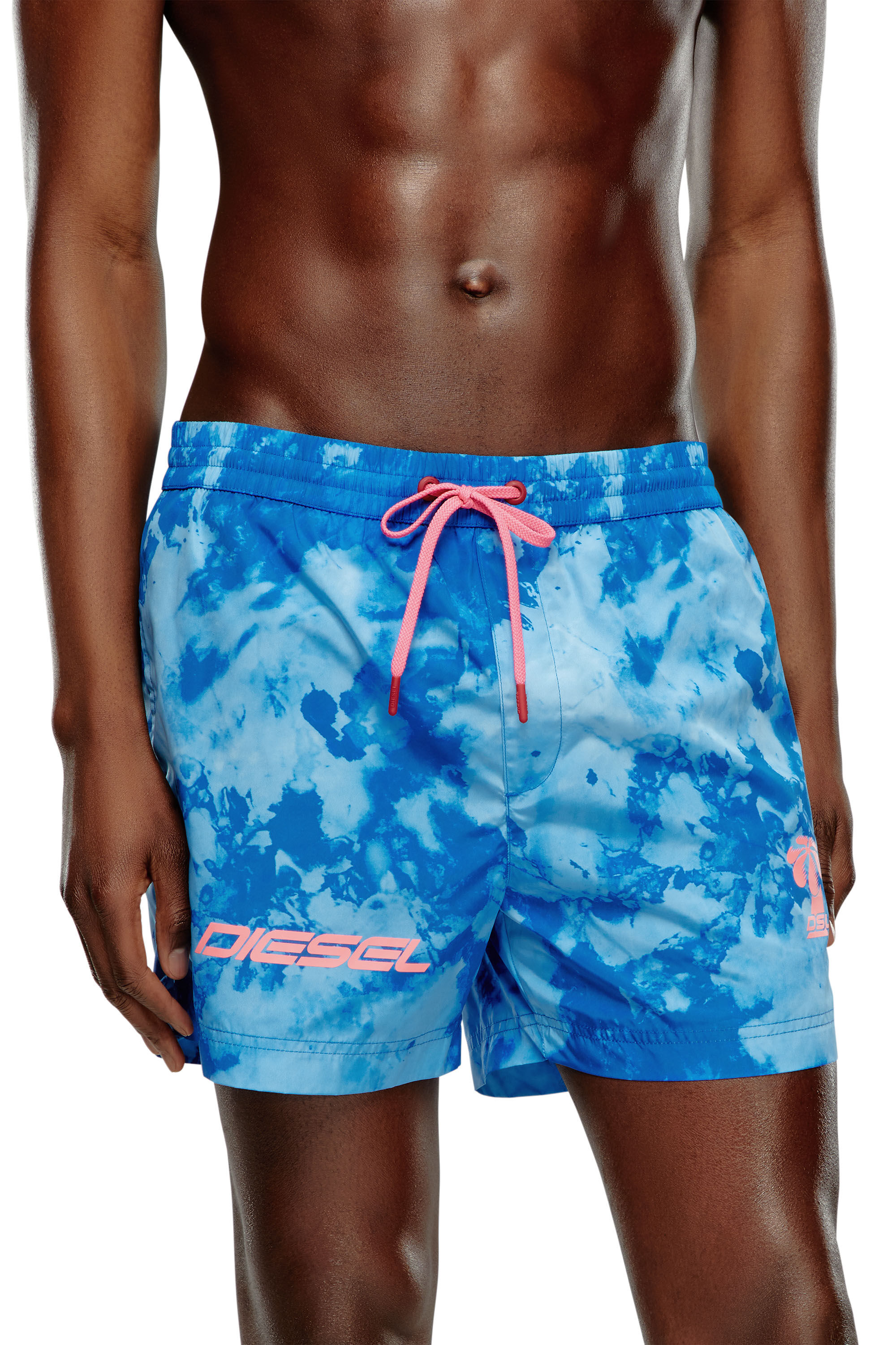 Men's Mid-length printed swim shorts | Blue | Diesel