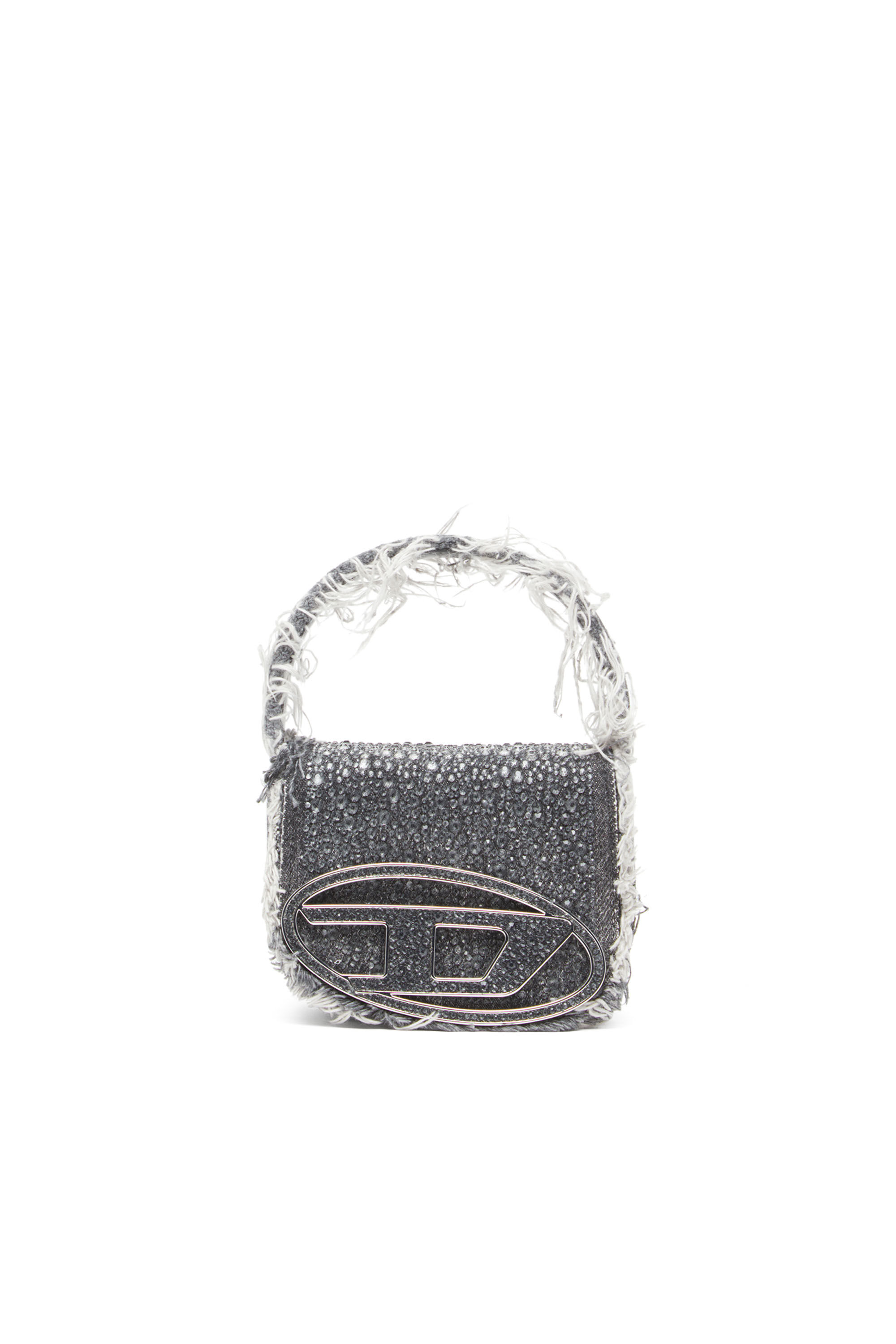 Women's 1DR XS-Iconic mini bag in denim and crystals | Black | Diesel