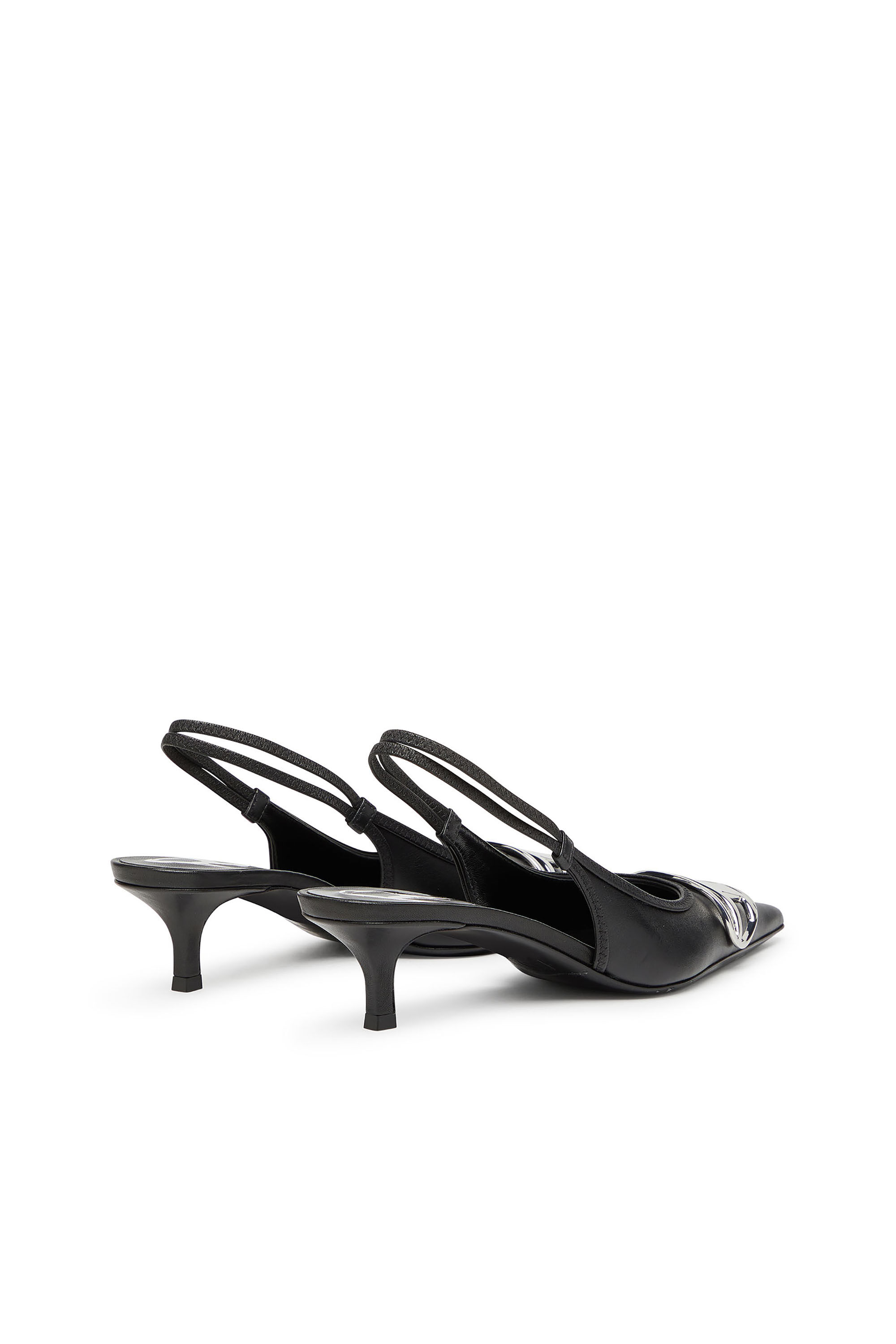 diesel D-Venus-Slingback pumps パンプス Women's D-Venus-Slingback pumps with mirror finish | Silver