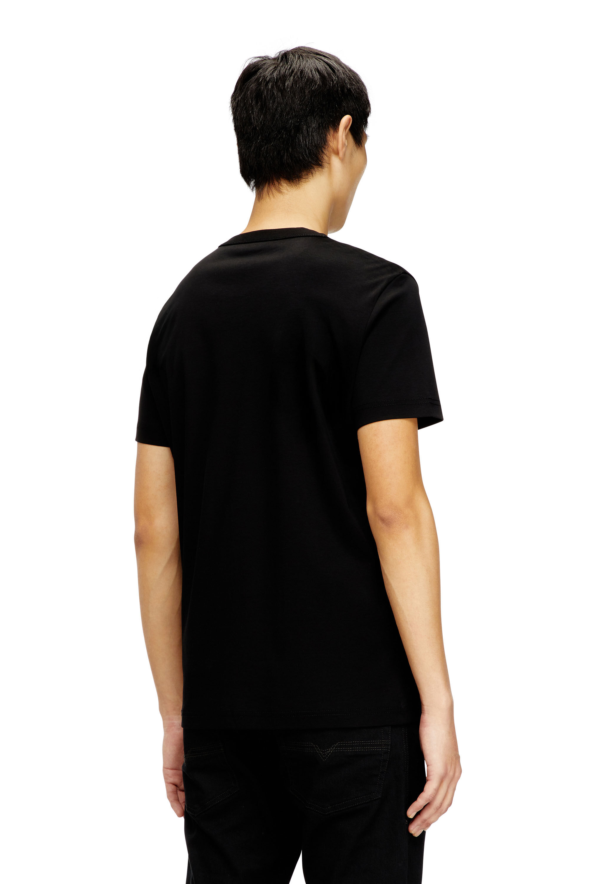 Men's T-shirt in mercerised cotton | Black | Diesel