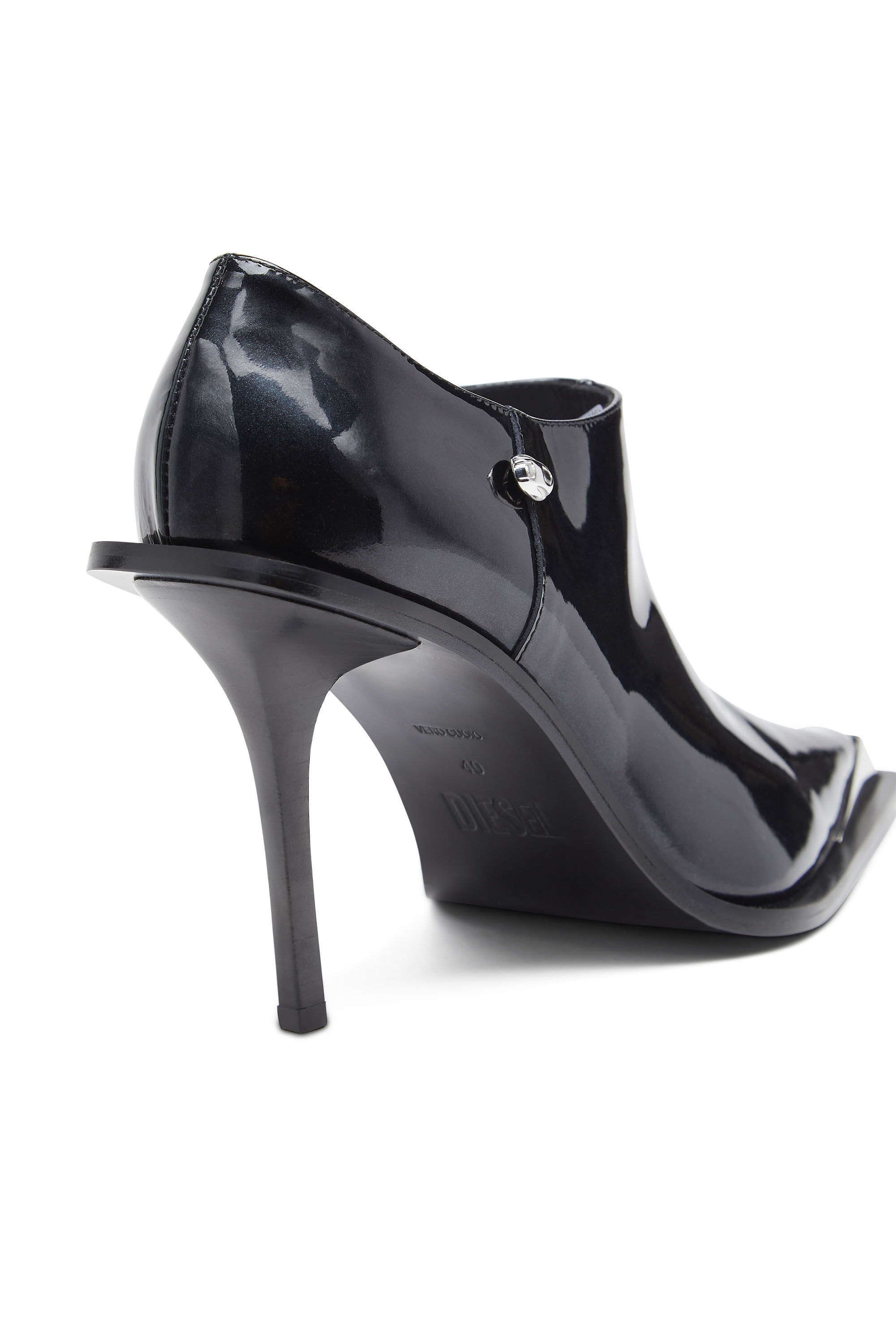 Women's D-Tona-Ankle boots in patent leather | Black | Diesel