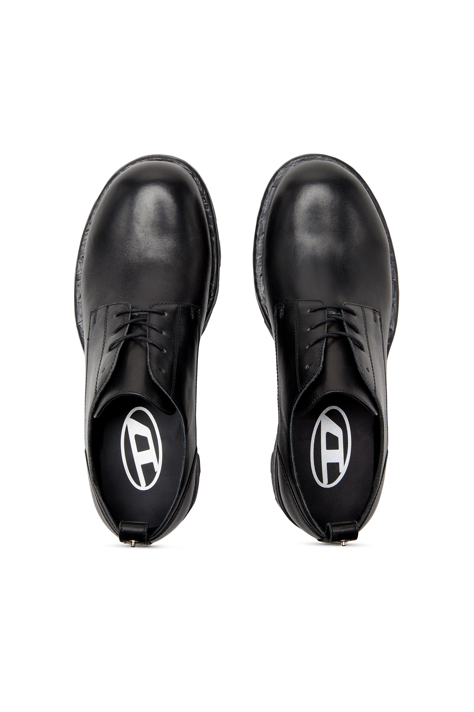 Men's D-Hammer Sh - Derby shoes in textured leather | Black | Diesel