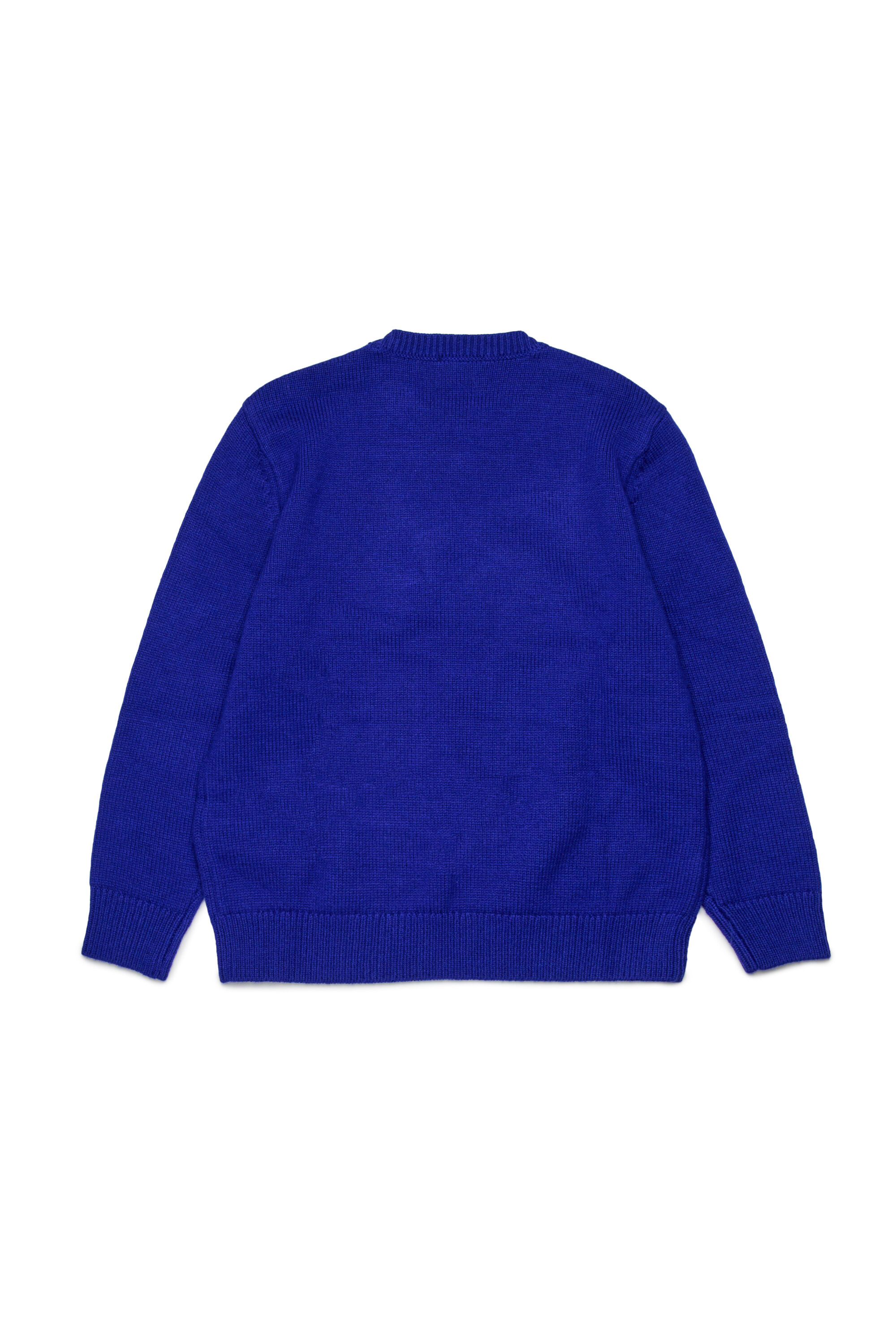 Diesel - KLEDI OVER, Man's Crewneck wool blend sweater with print in Blue - 2