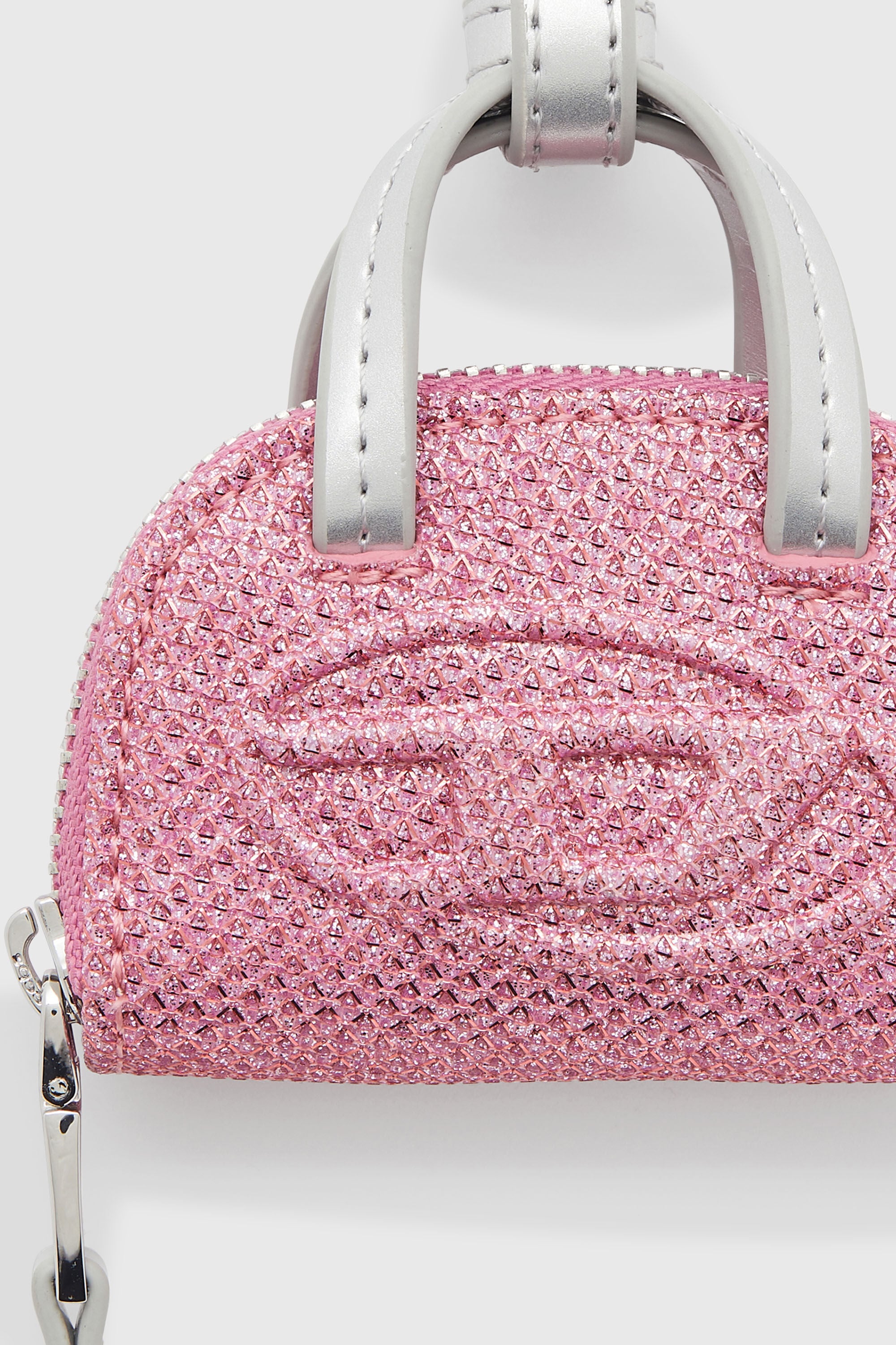 Diesel - 1DR DOME CHARMS, Woman's 1DR Dome - Charm in Lurex fabric in Pink - 3