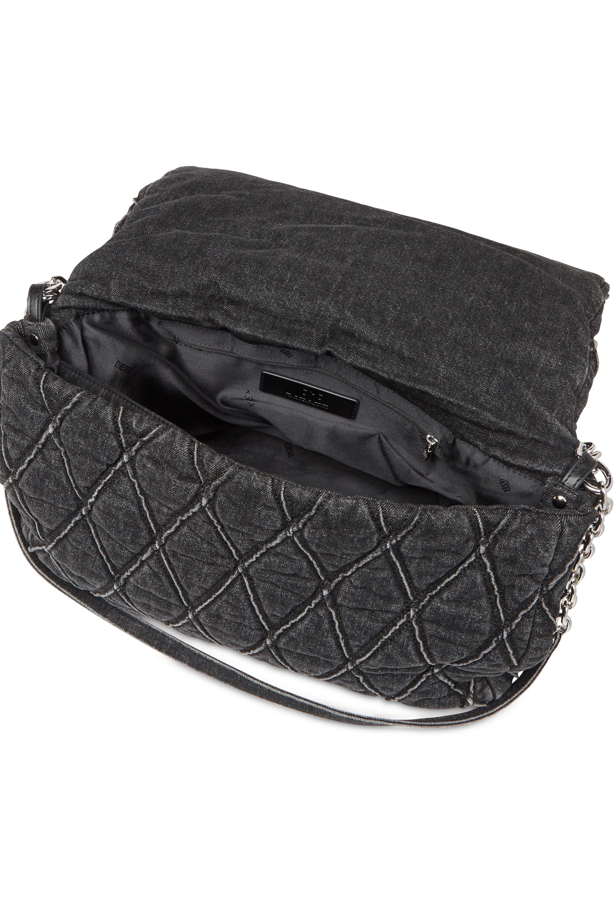 智大様2点おまとめ　gimmick shoulder bag navy Women's Charm-D Shoulder L bag in quilted Denim | Black | Diesel
