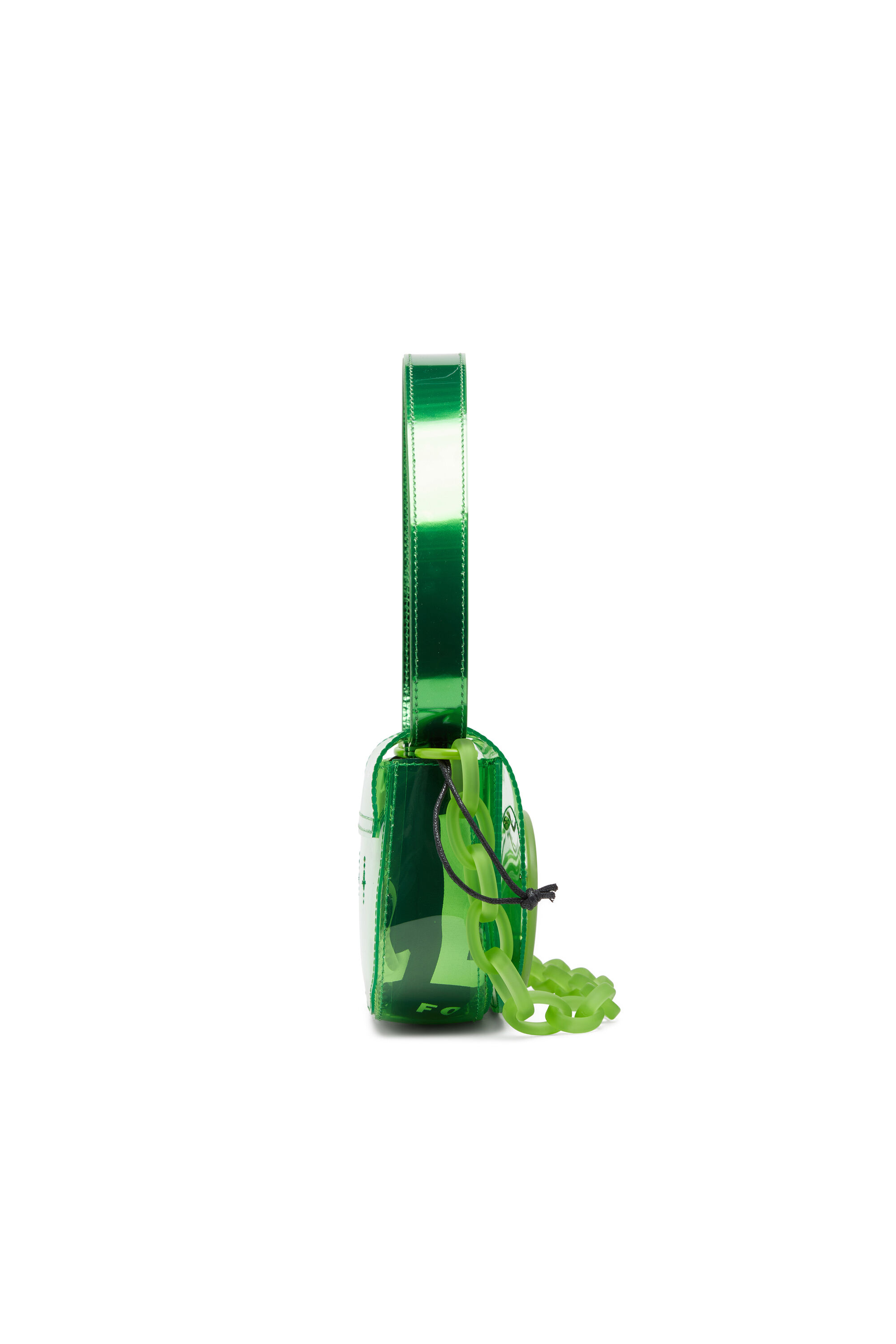 Women's 1DR-Iconic shoulder bag in transparent TPU | Green | Diesel
