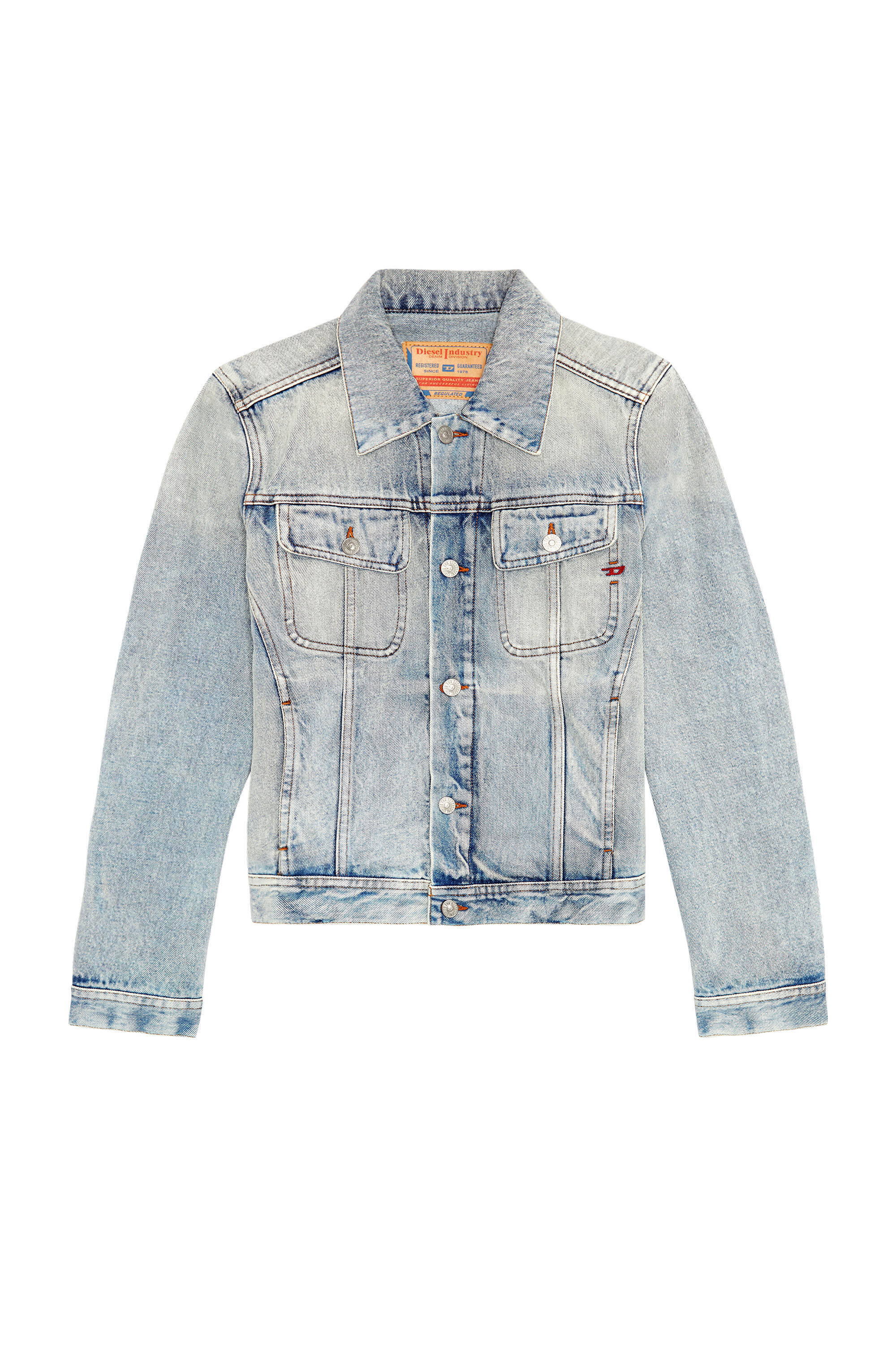 DE BONNY Woman Trucker jacket in light blue denim Diesel