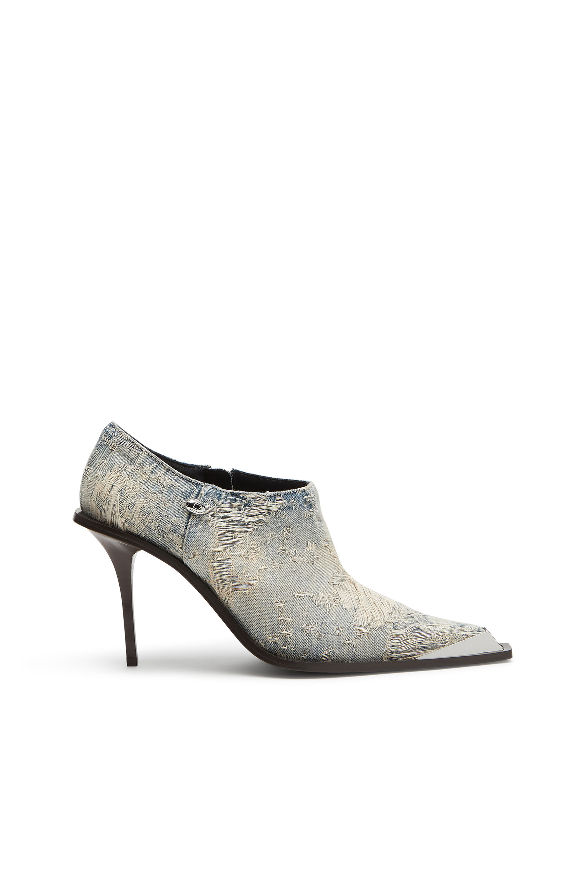 Women s D Tona Stivaletti in denim jacquard Blue Diesel