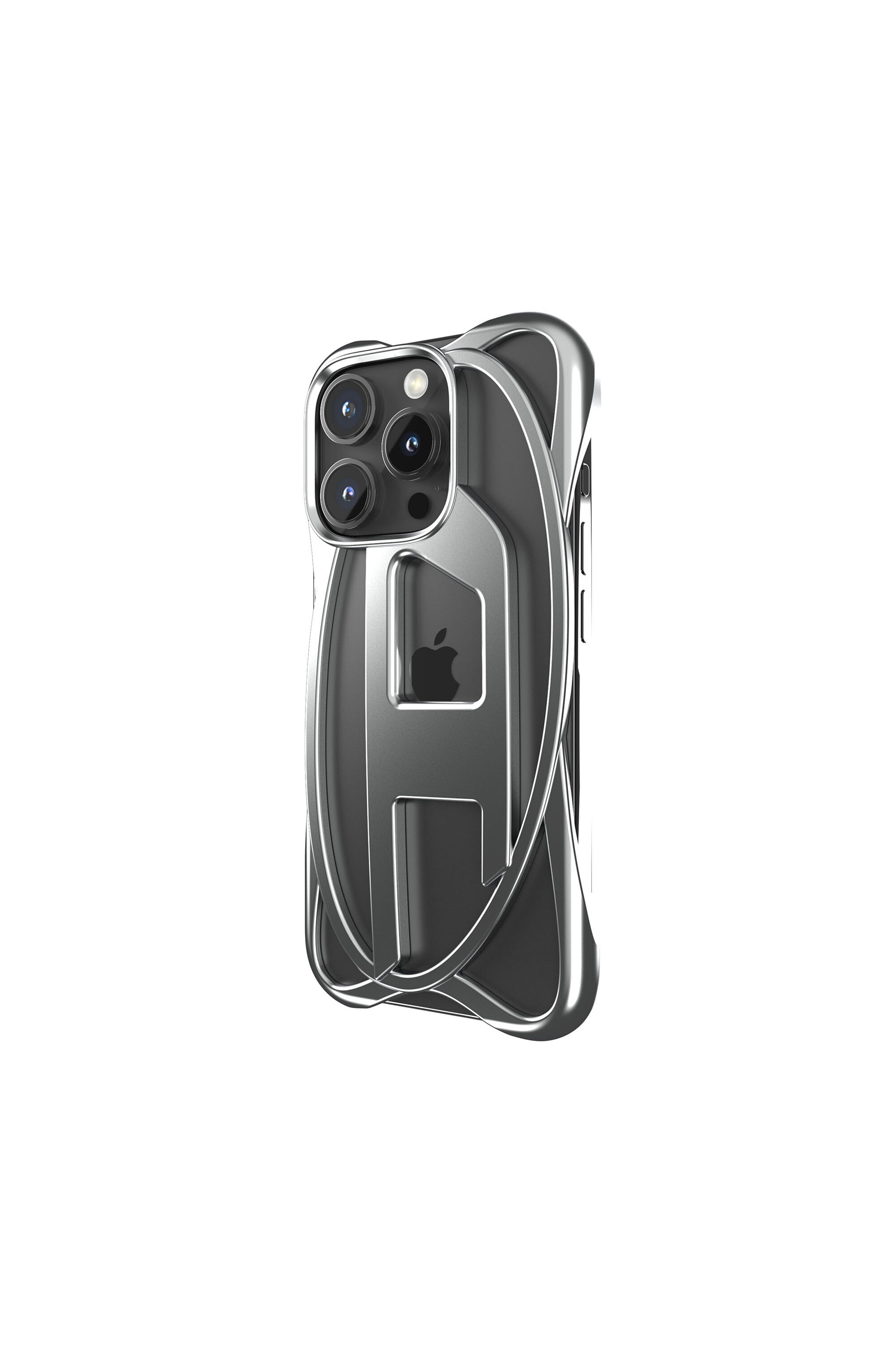 Women's Oval D Frame Case for iP 16 Pro | Grey | Diesel