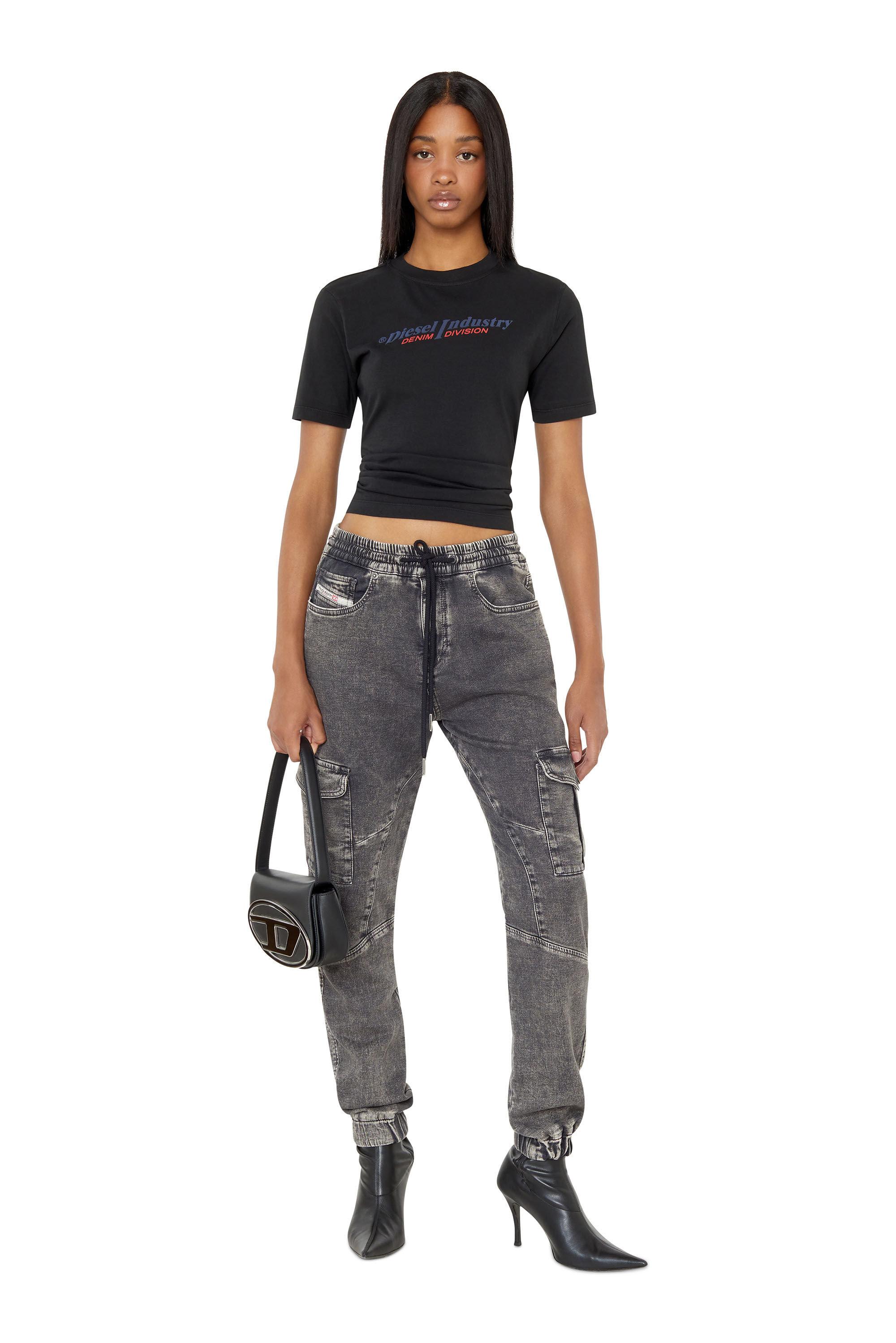 Diesel - Slim D-Ursy Track Denim 069ZF, Black/Dark grey - Image 1