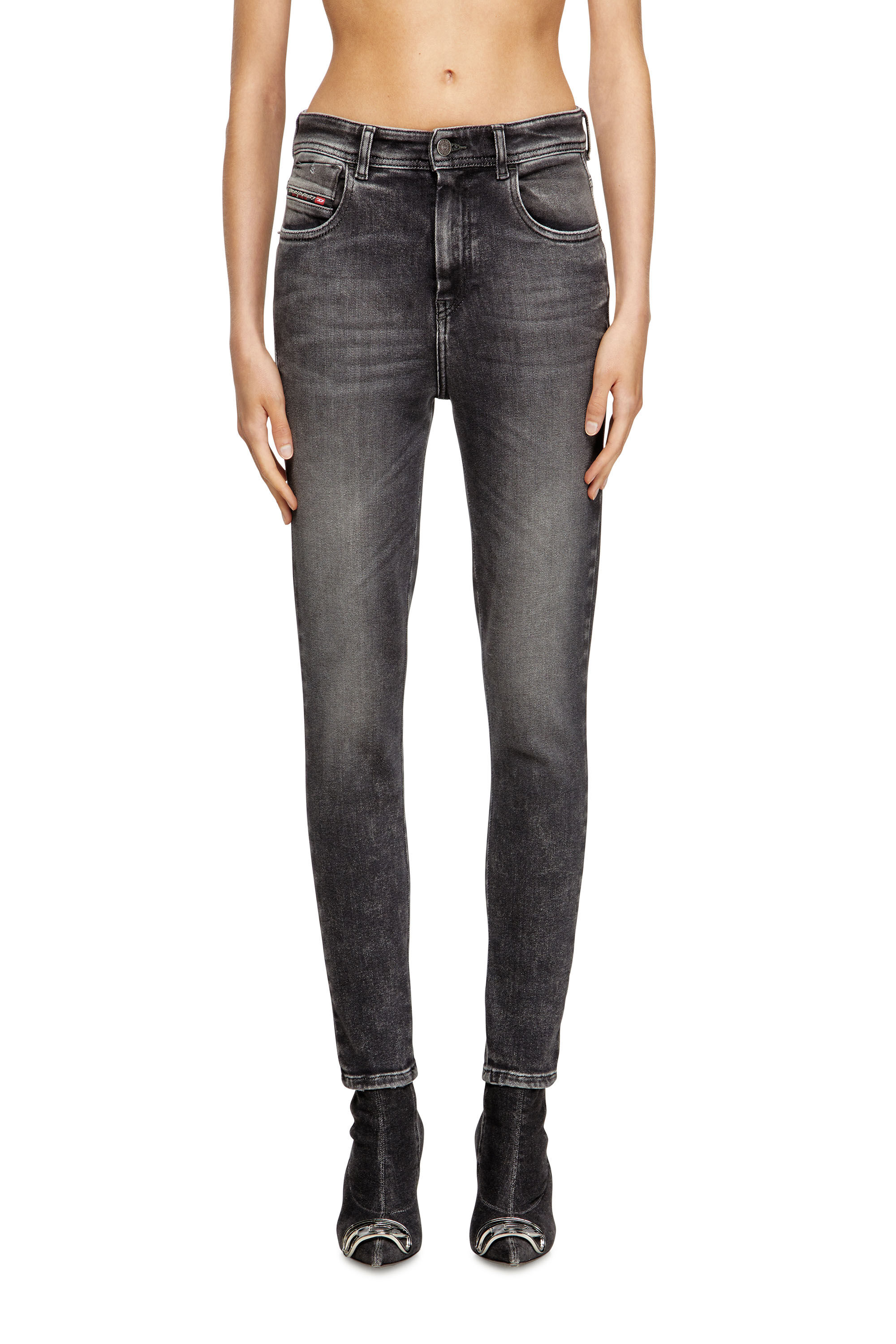 Women's Skinny Jeans | Black/Dark grey | Diesel 1984 Slandy-High