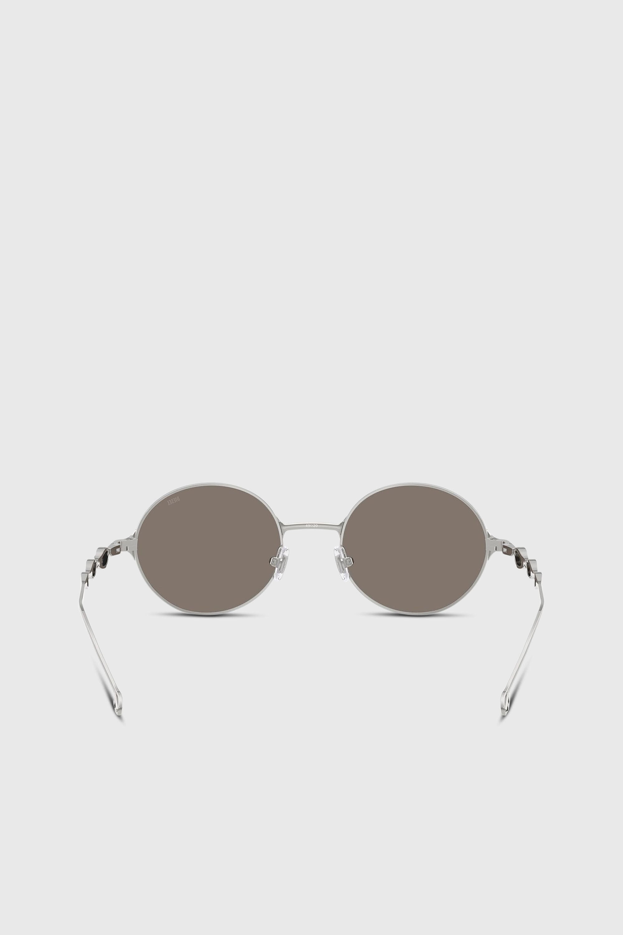 Diesel - 0DL1008, Unisex's Round sunglasses in Silver - 3