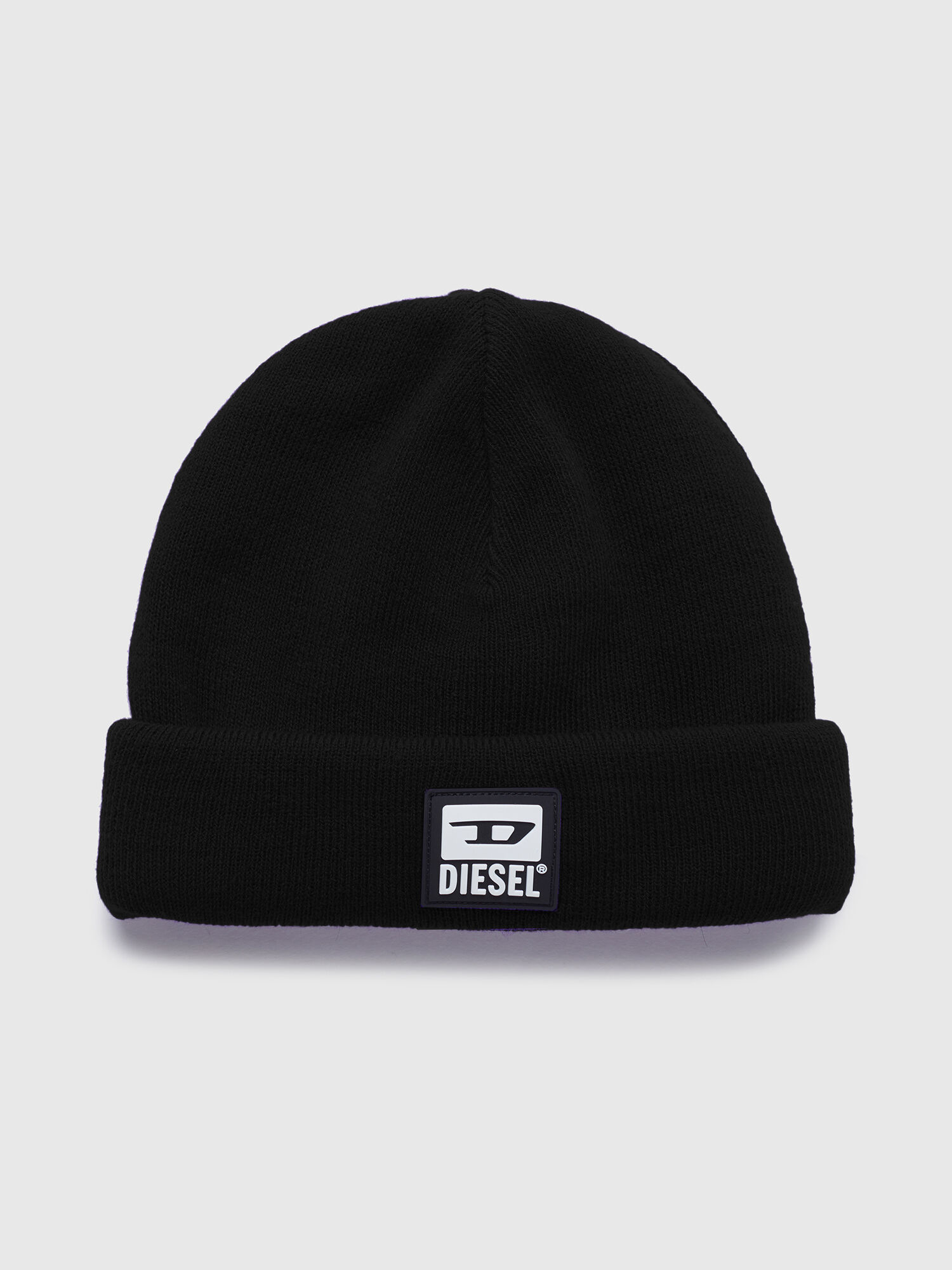 K-XAU Ribbed beanie with PVC patch | Diesel