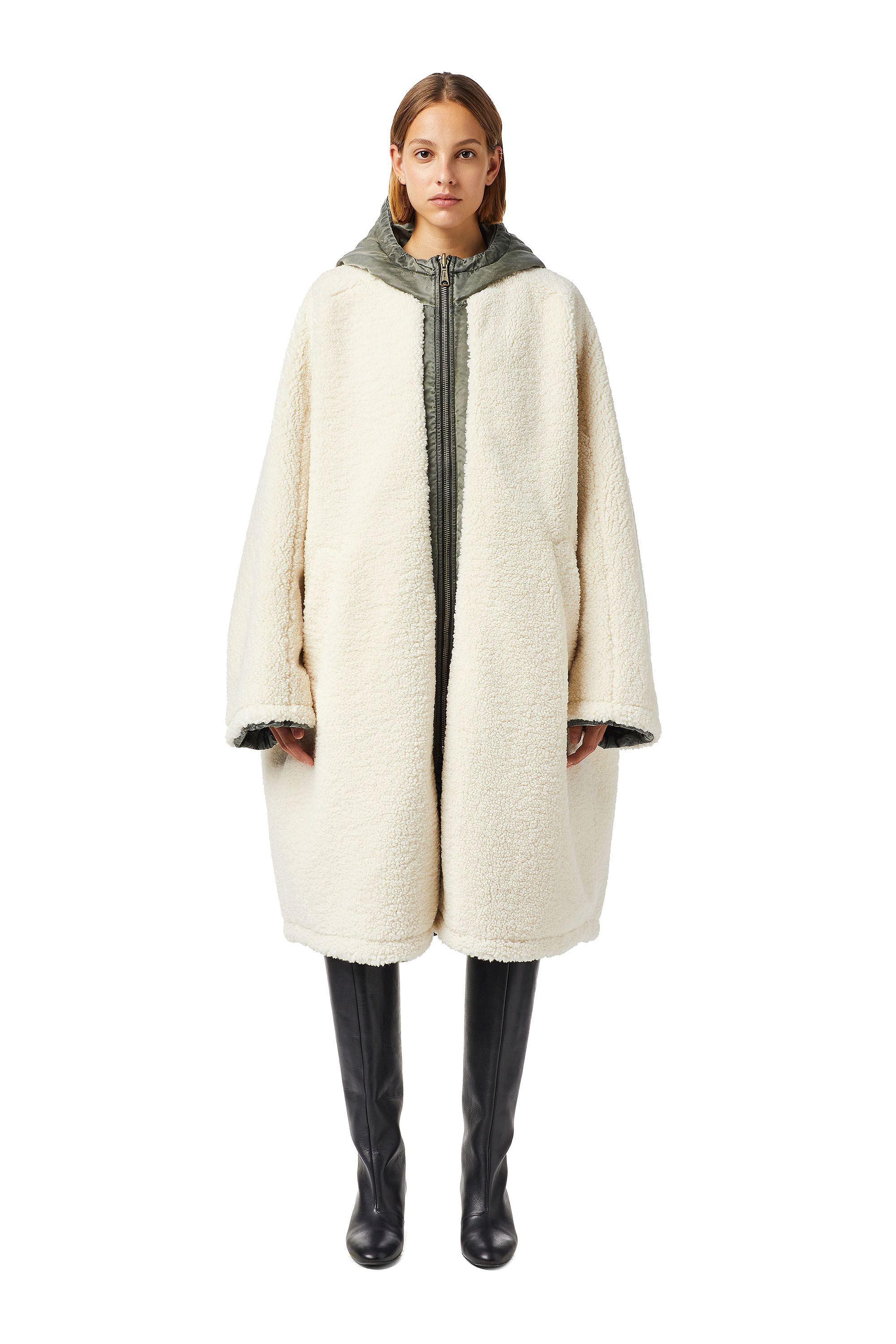 reversible cape coat